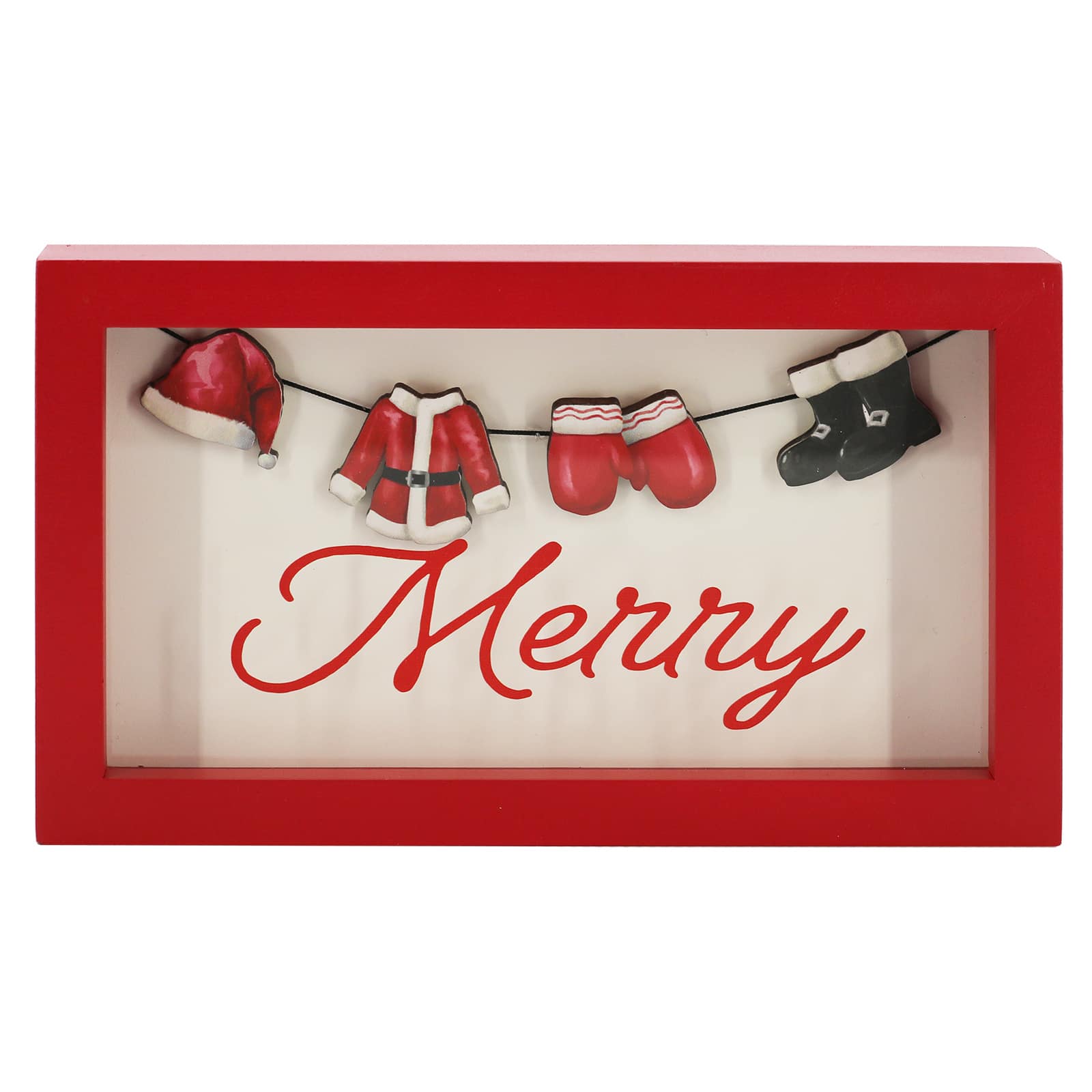 9&#x22; Red &#x26; White Santa&#x27;s Clothes Tabletop D&#xE9;cor by Ashland&#xAE;