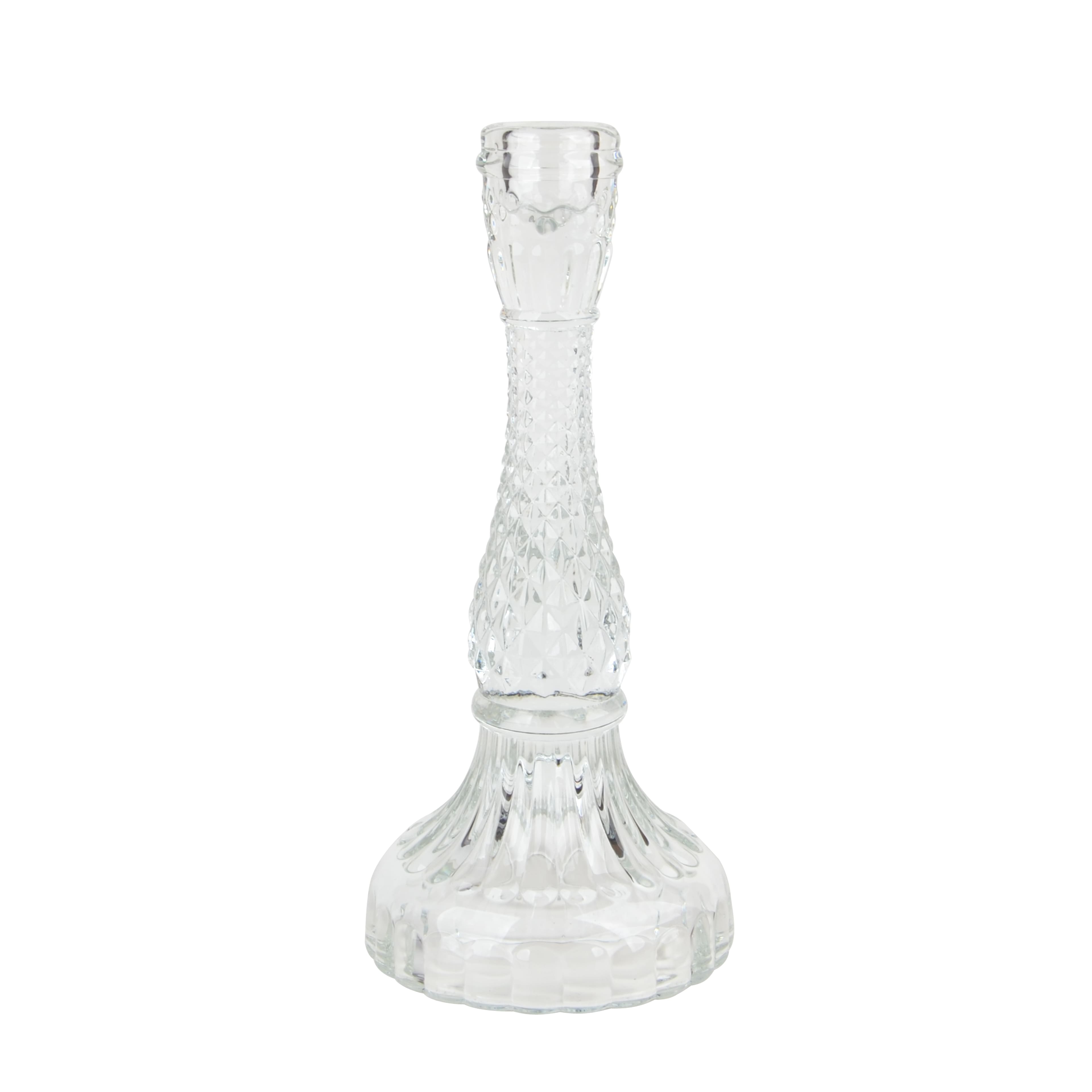 8.5&#x22; Large Clear Glass Candle Holder by Ashland&#xAE;