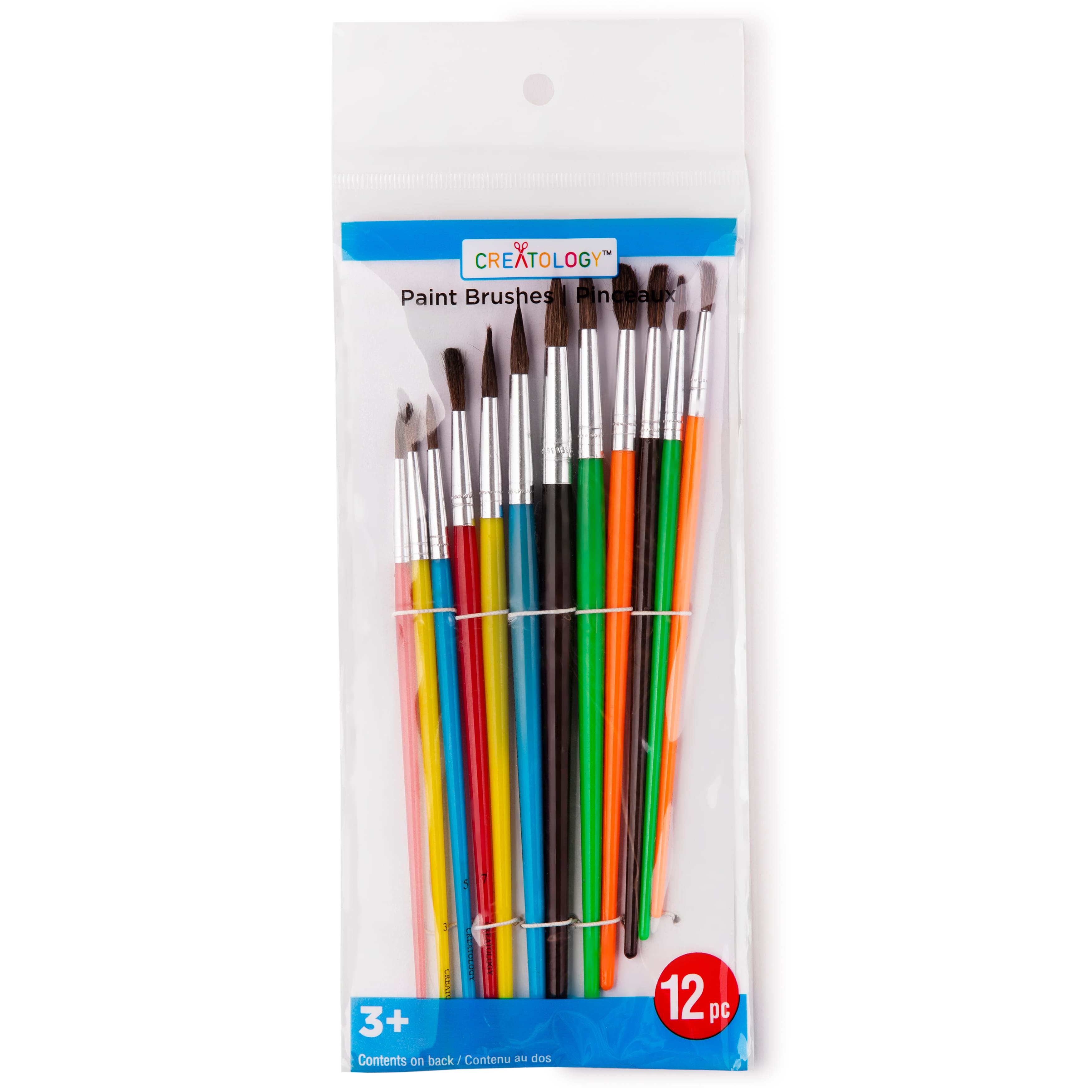 12 Packs: 12 ct. (144 total) Natural Bristle Paintbrushes by Creatology&#x2122;