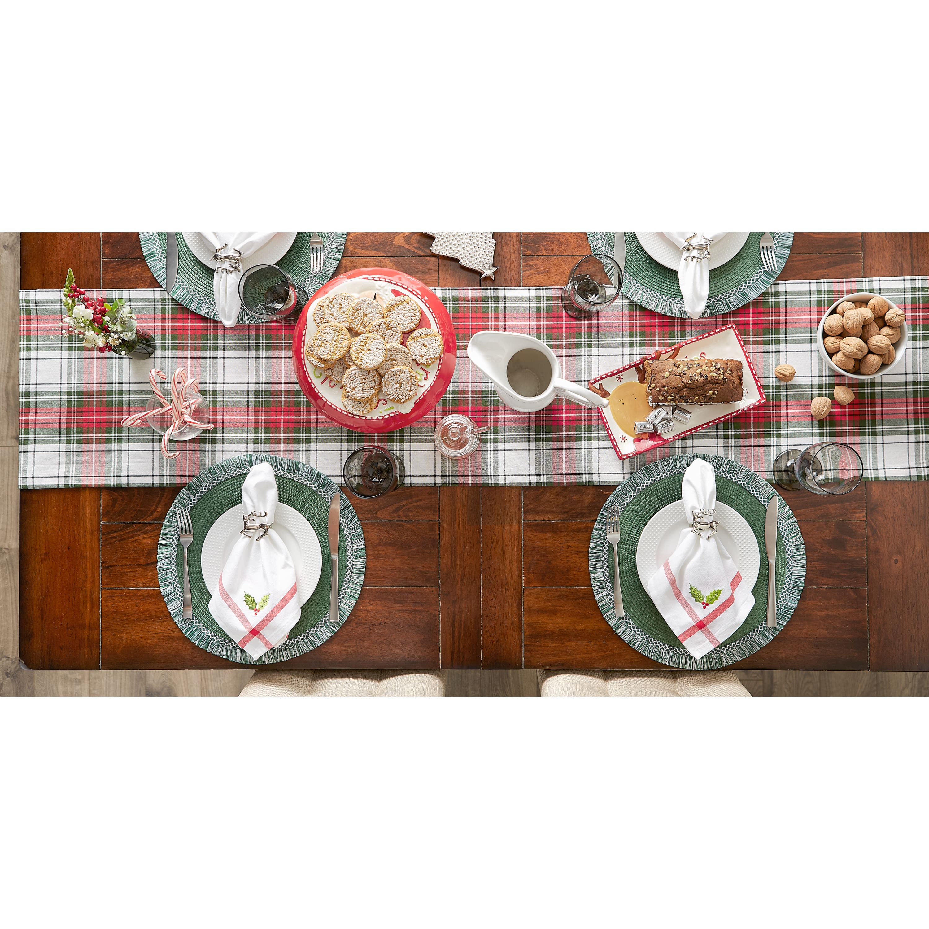 DII&#xAE; 72&#x22; Christmas Plaid Table Runner