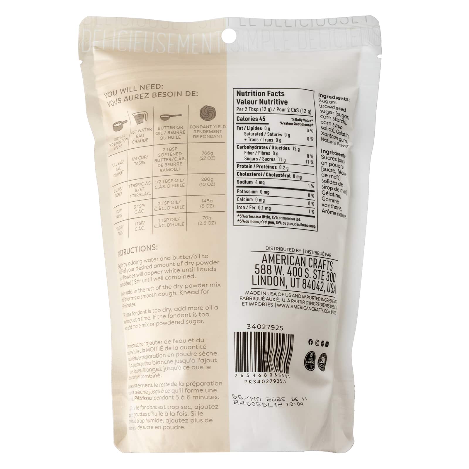 Sweetshop&#x2122; White Vanilla Fondant Mix