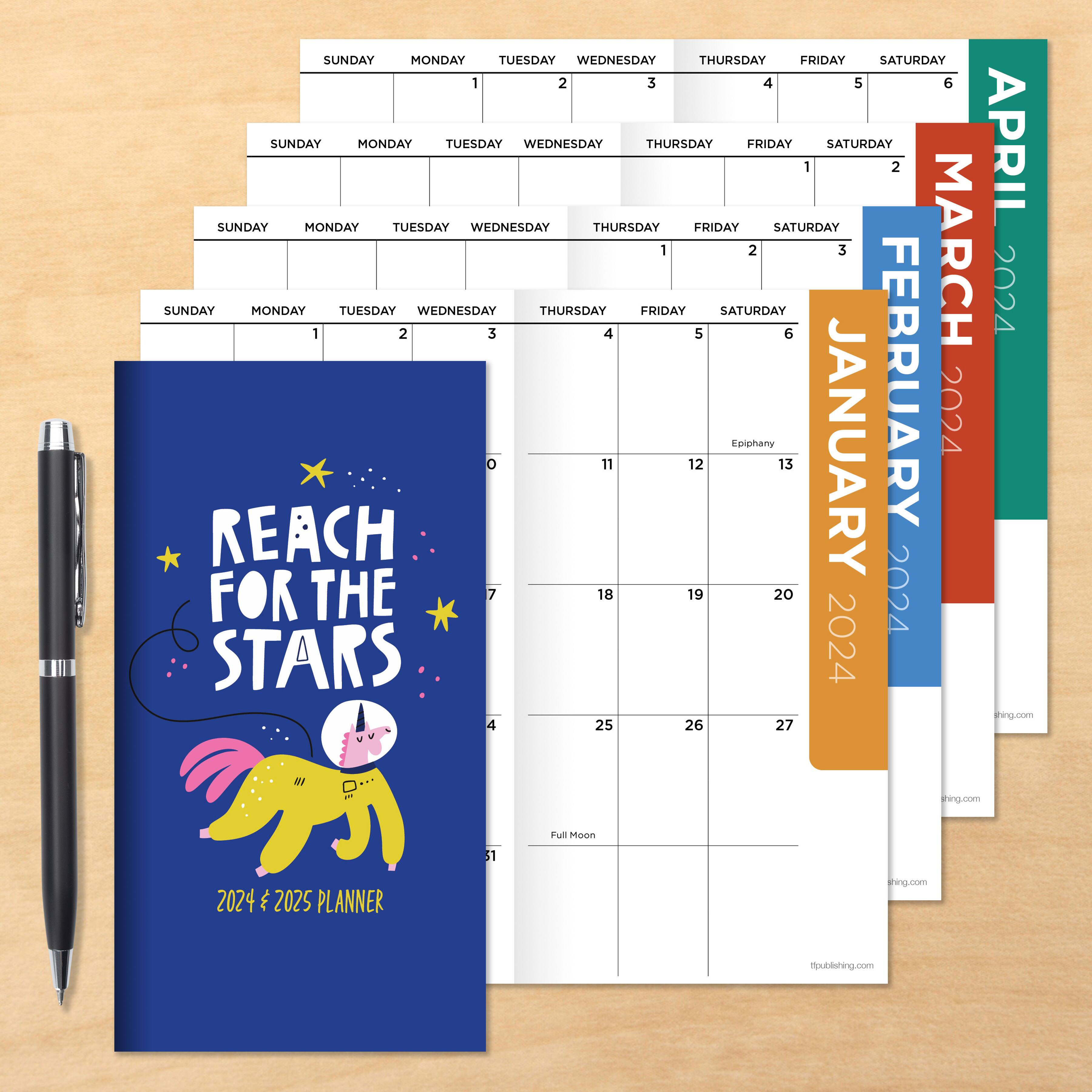 2024-2025 Unicorns & Stars Monthly Pocket Planner