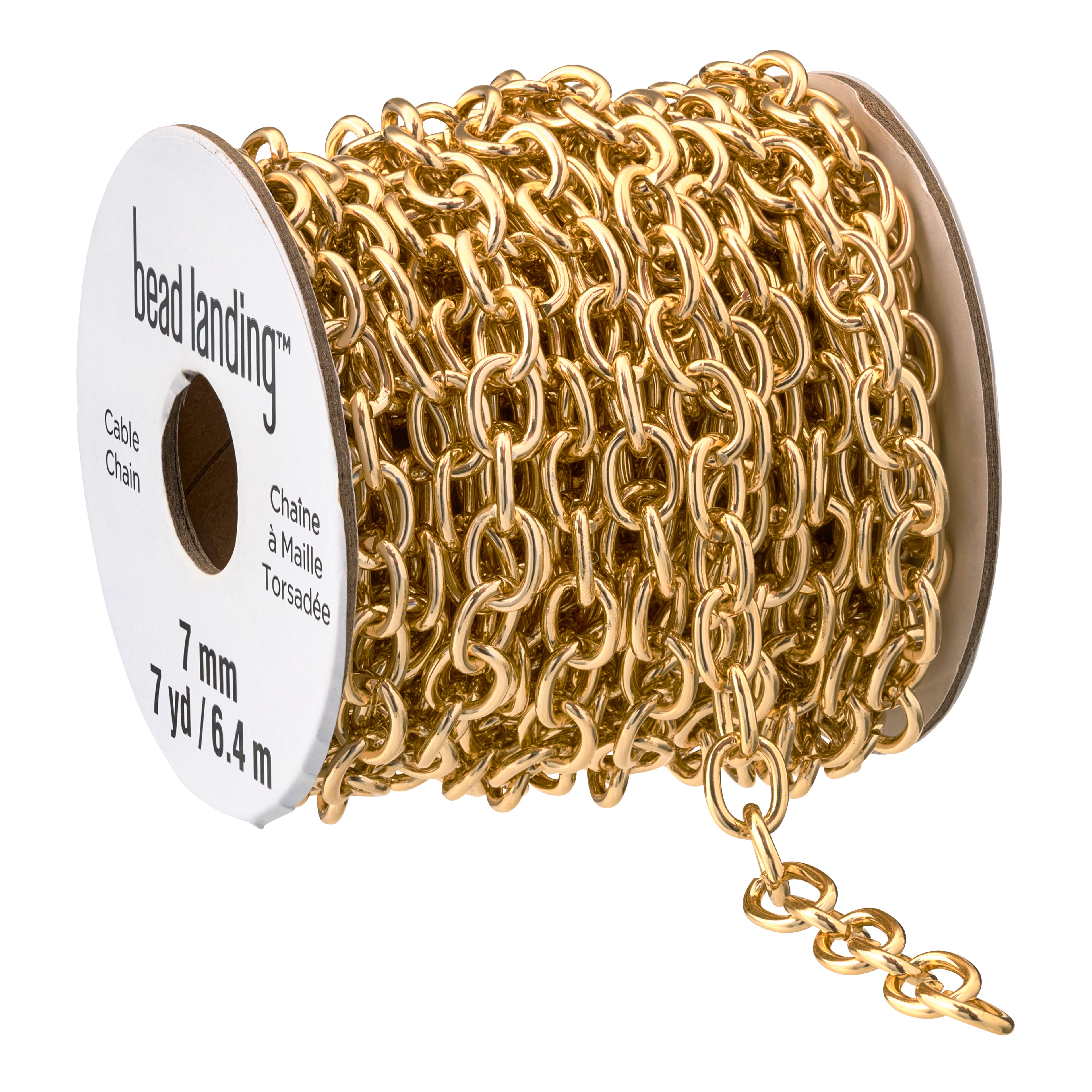Bead Landing Oxidized Brass Chain Spool - Each