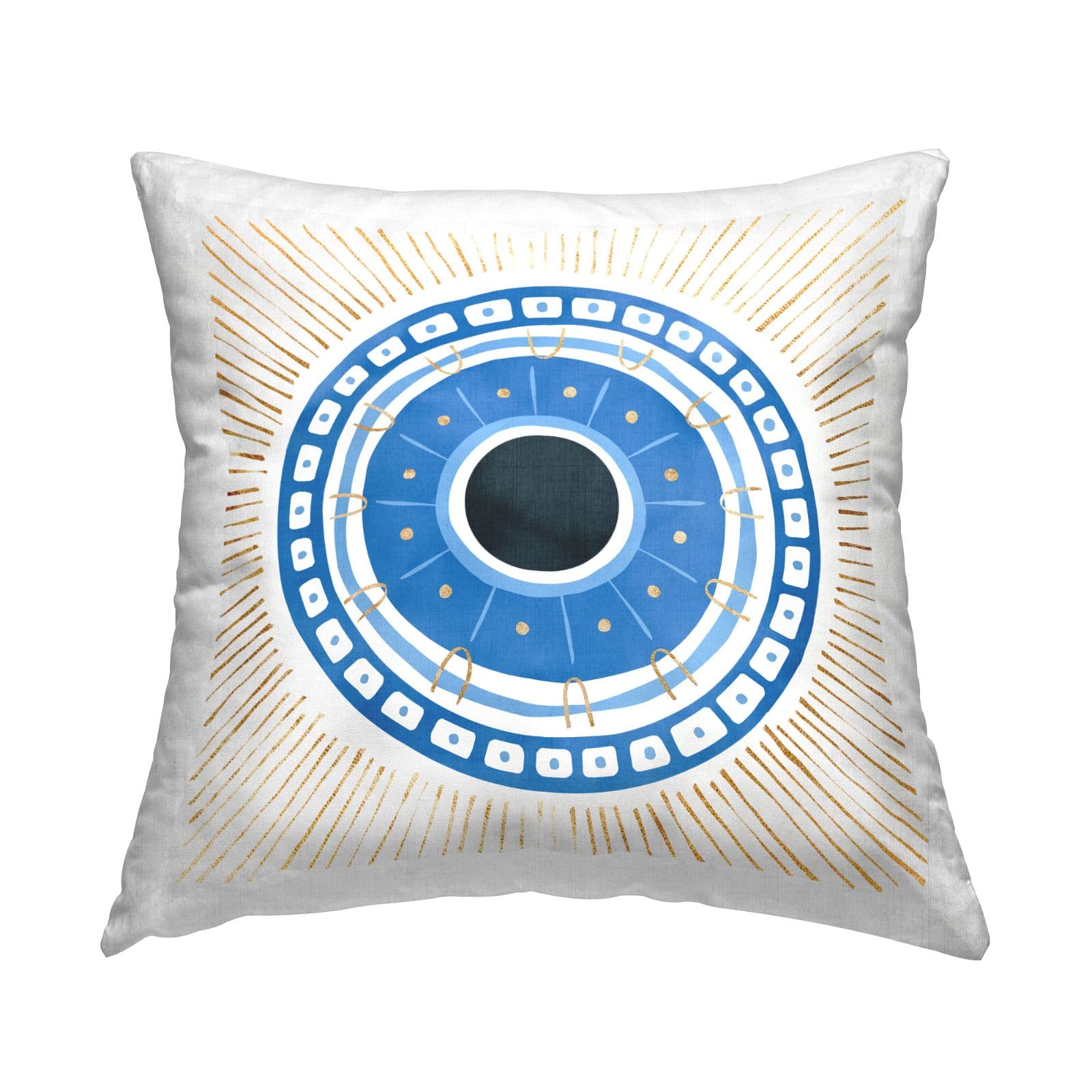 Stupell Industries Geometric Pattern Evil Eye Spiritual Symbol Throw Pillow, 18" x 18"