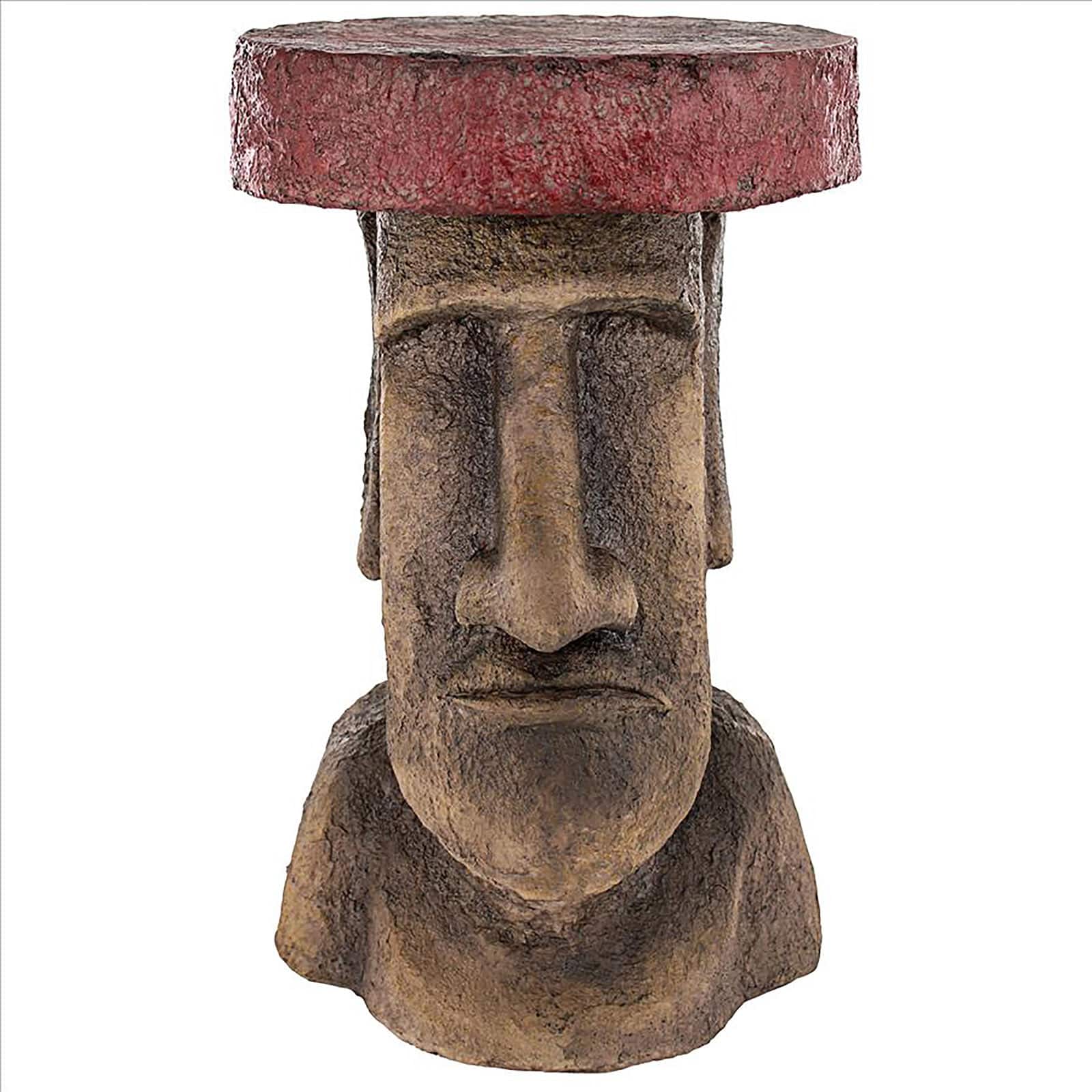 Design Toscano 20.5&#x22; Easter Island Polynesian Moai Sculptural Side Table