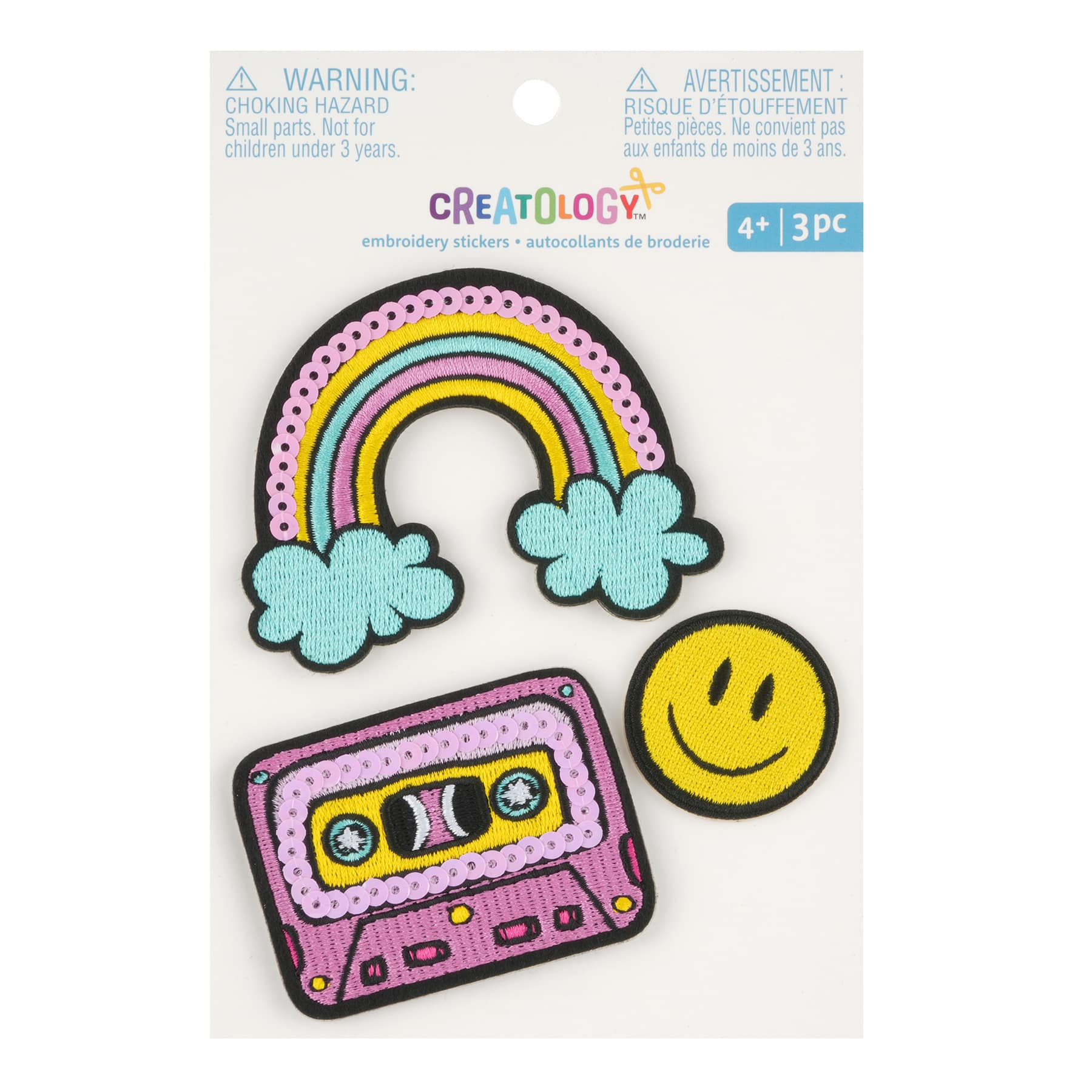 Rainbow &#x26; Cassette Tape Embroidery Stickers by Creatology&#x2122;