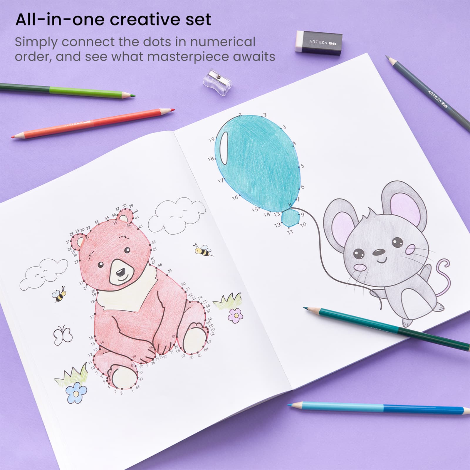 Arteza&#xAE; Kids Activity Book, Connect the dots, 50 pages