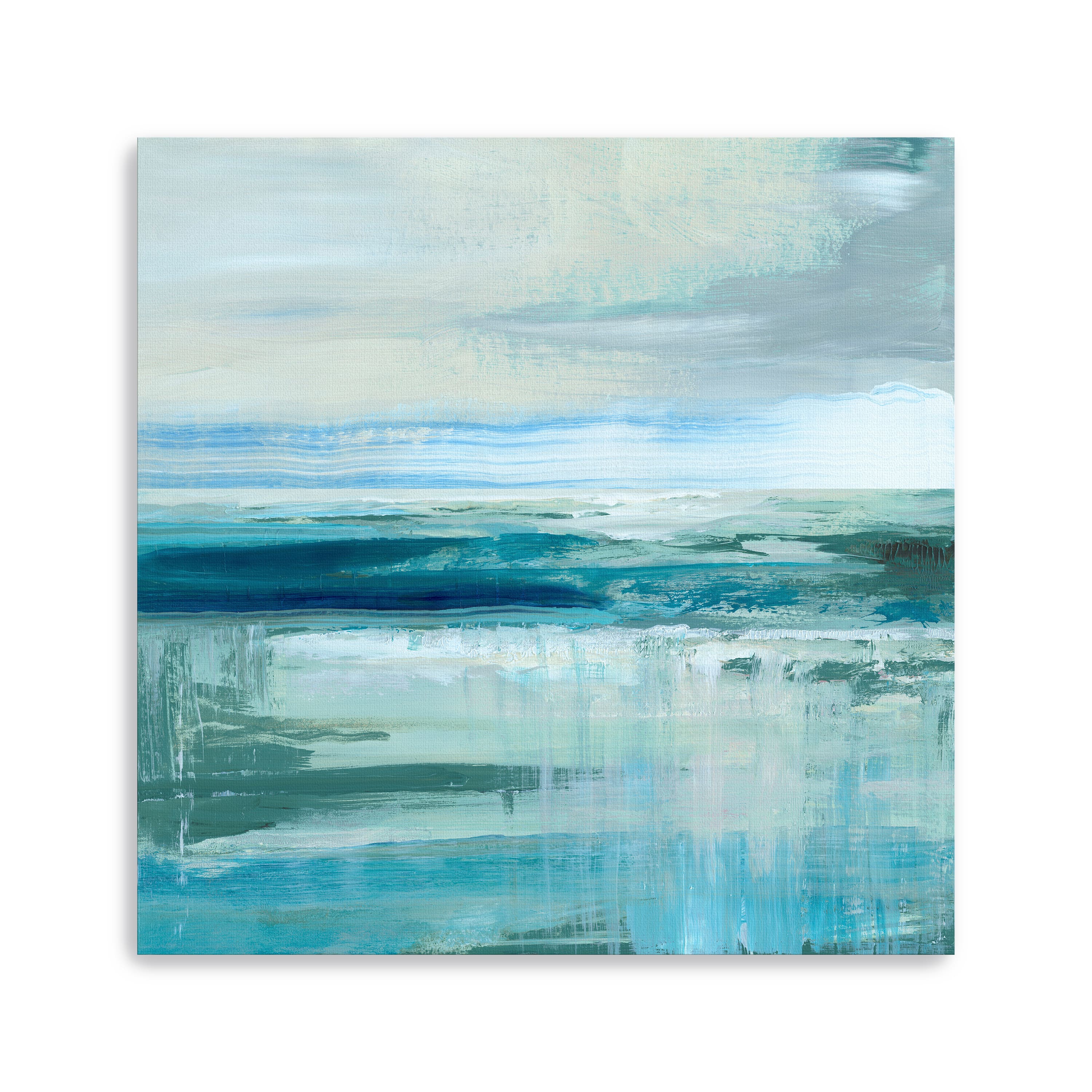 Abstract Sea and Teal Canvas Giclee