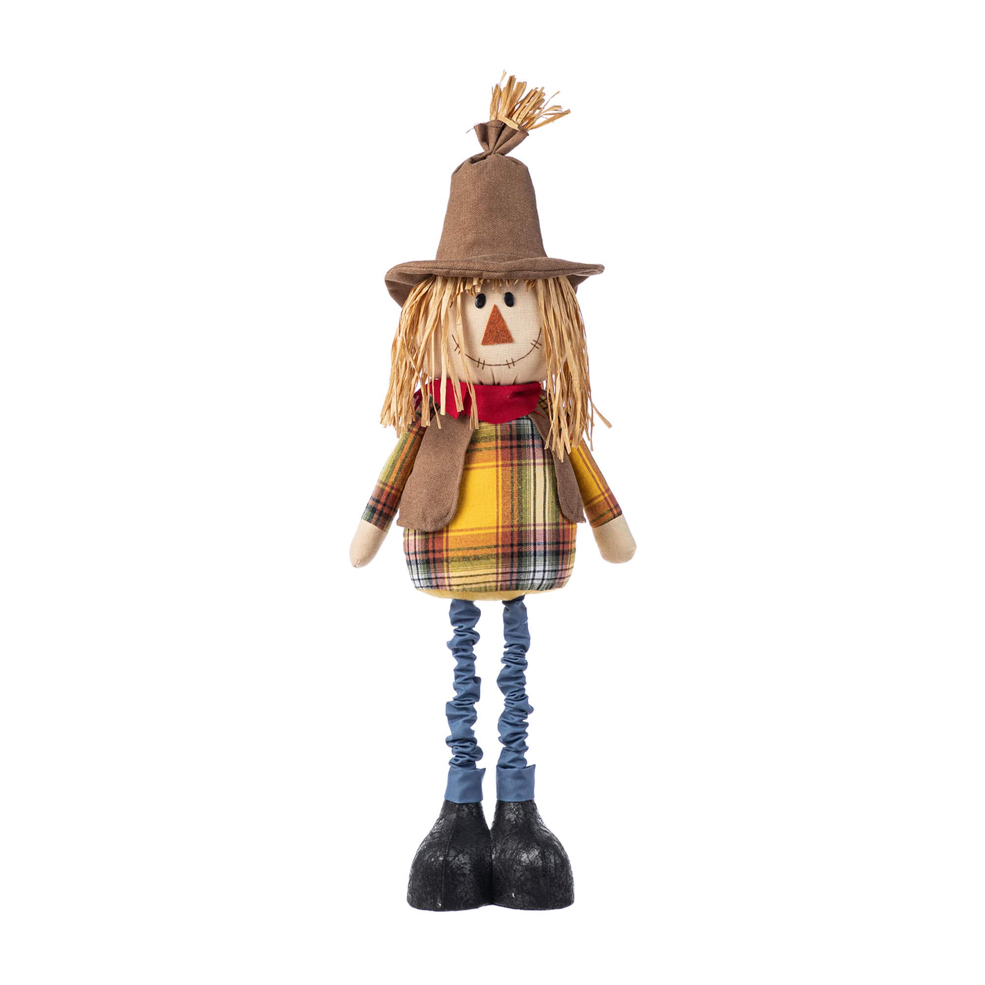 Glitzhome® Fall Fabric Scarecrow Porch Decor With Telescoping Legs
