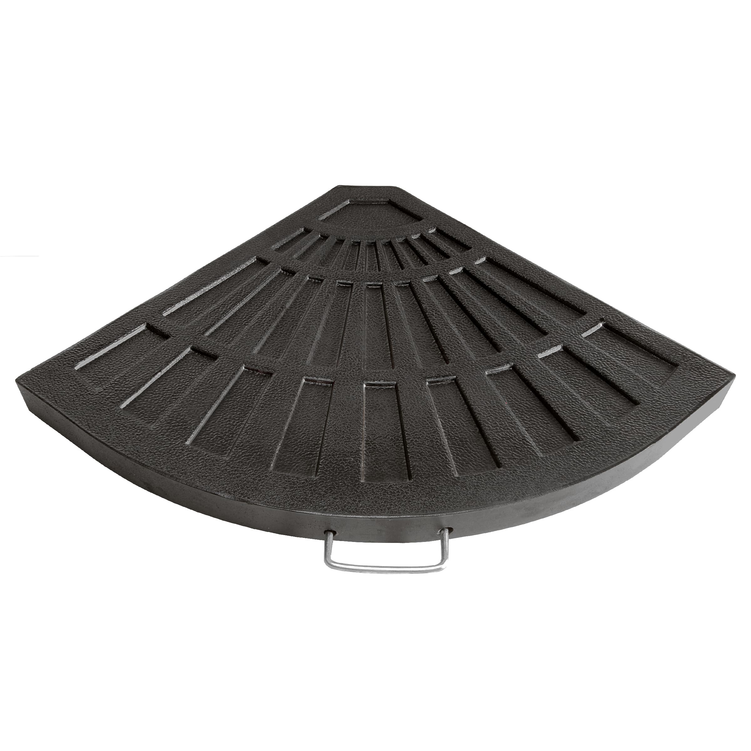 25" Black Metal Pie Shaped Umbrella Base