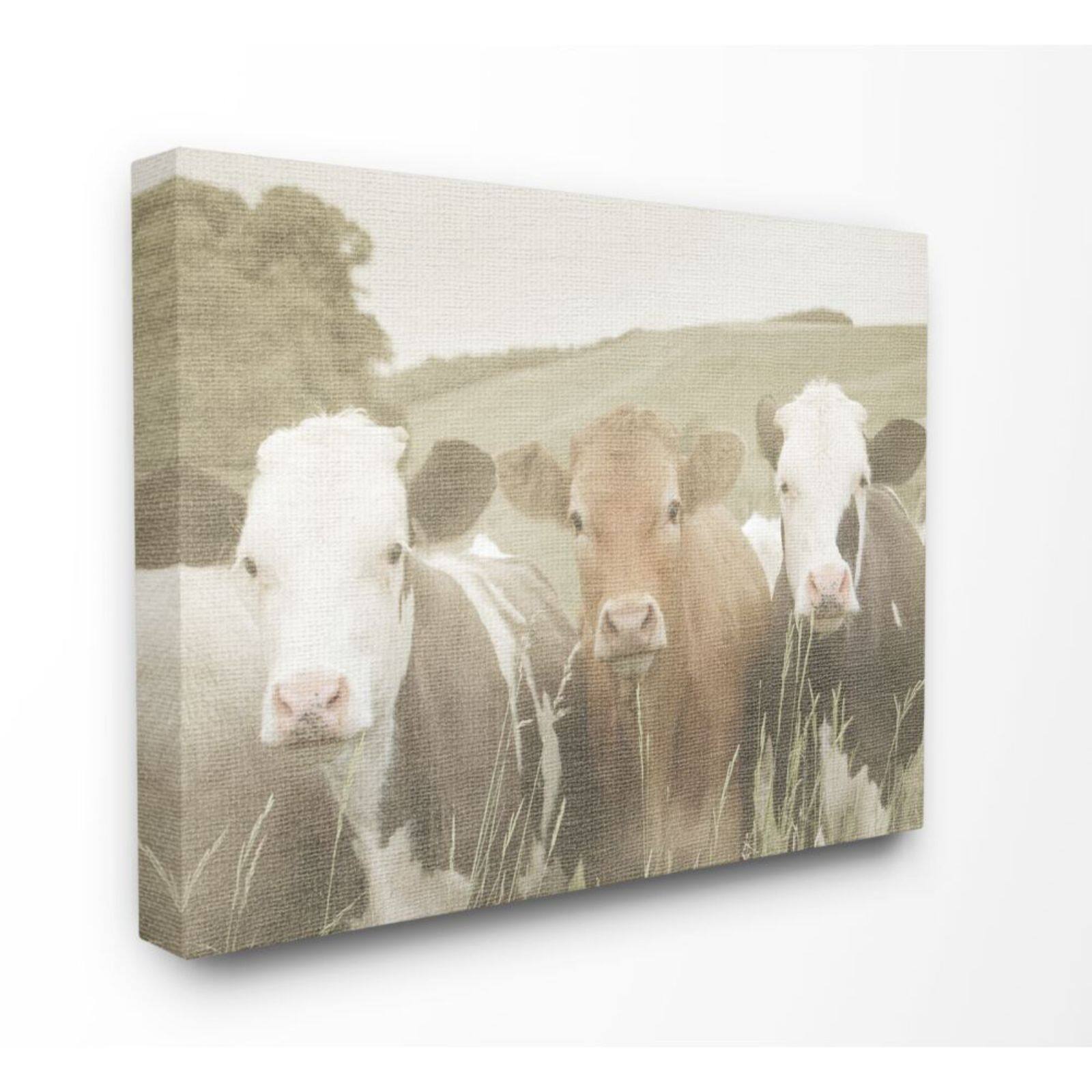 Stupell Industries Happy Neighbors Cows in the Field Wall Accent