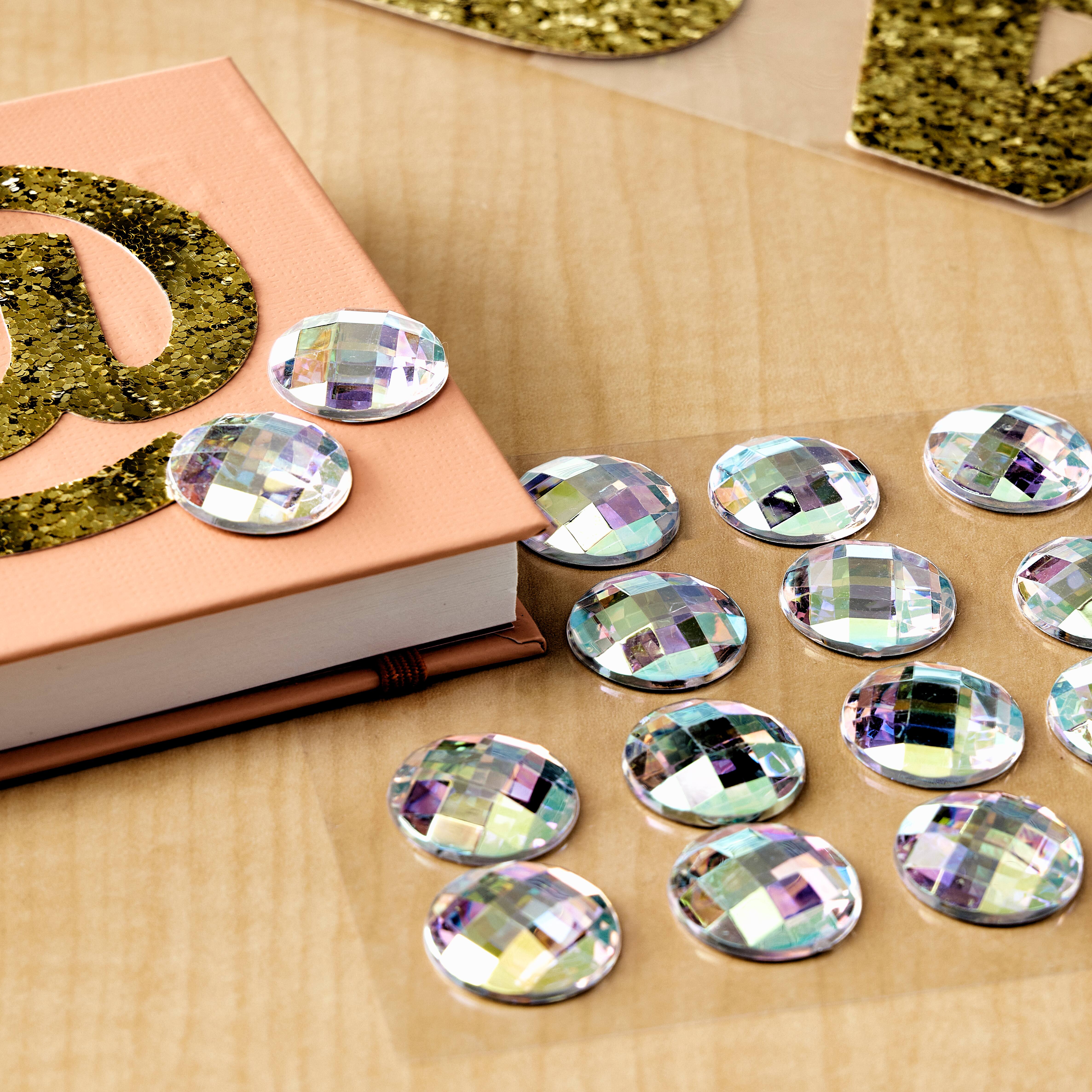 12 Packs: 16 ct. (192 total) Iridescent Rhinestone Stickers by Recollections™