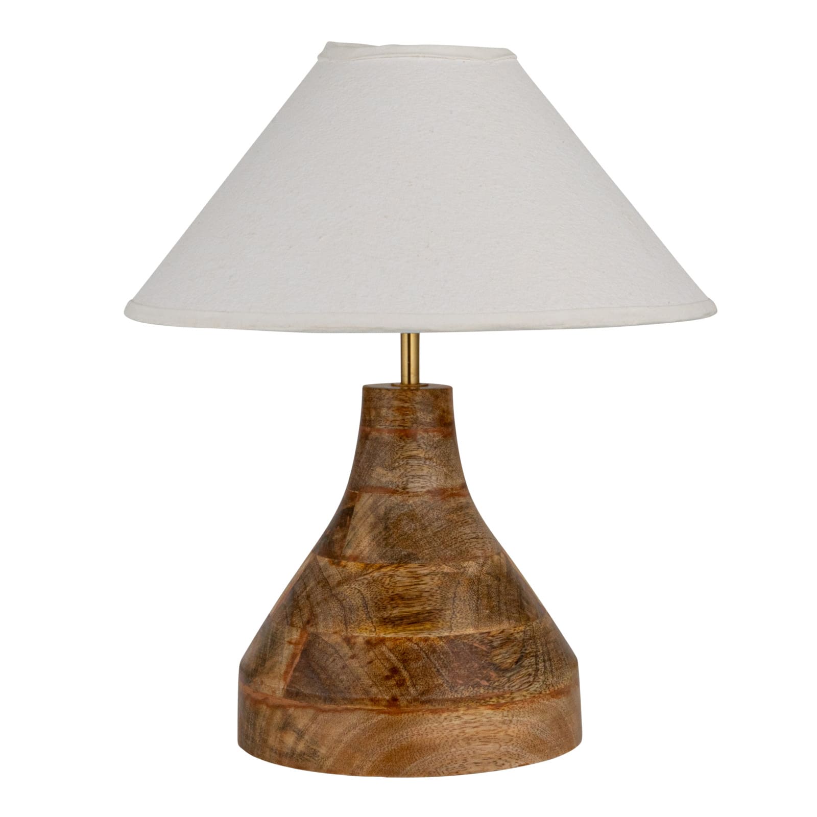 Hello Honey® 15.75" Natural Artisanal Aura Mango Wood Table Lamp
