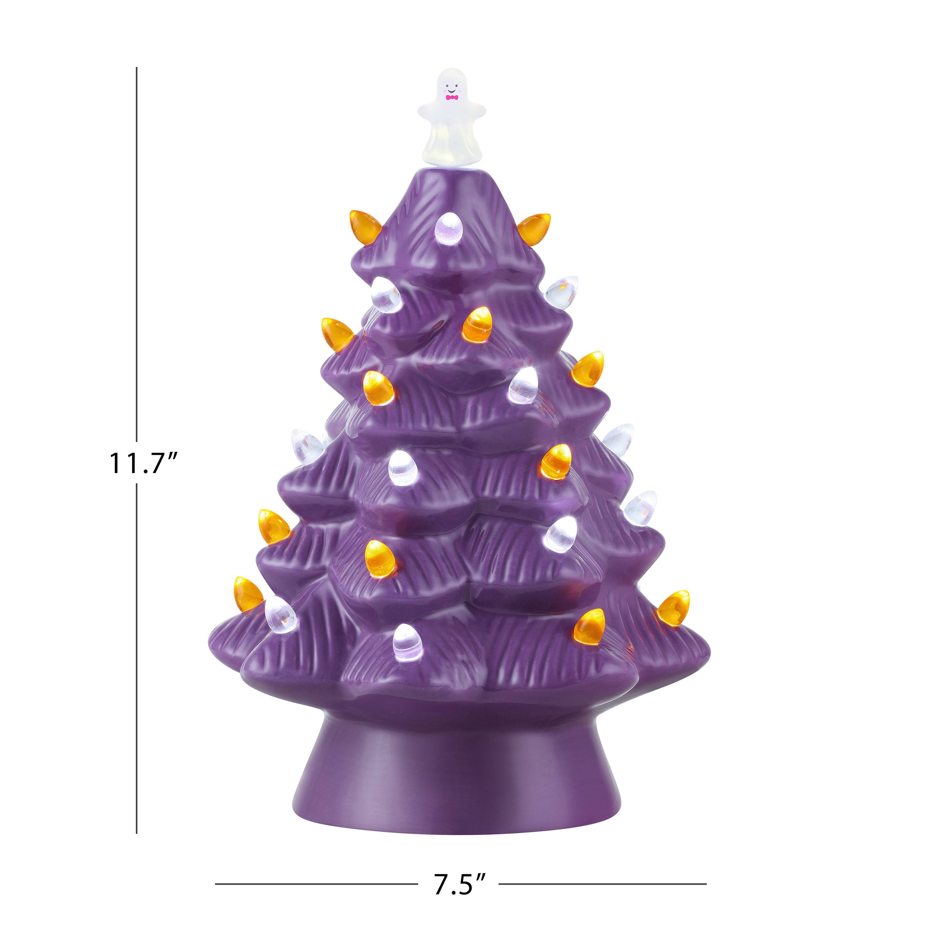 Mr. Halloween 11.7&#x22; Purple Ceramic Tree