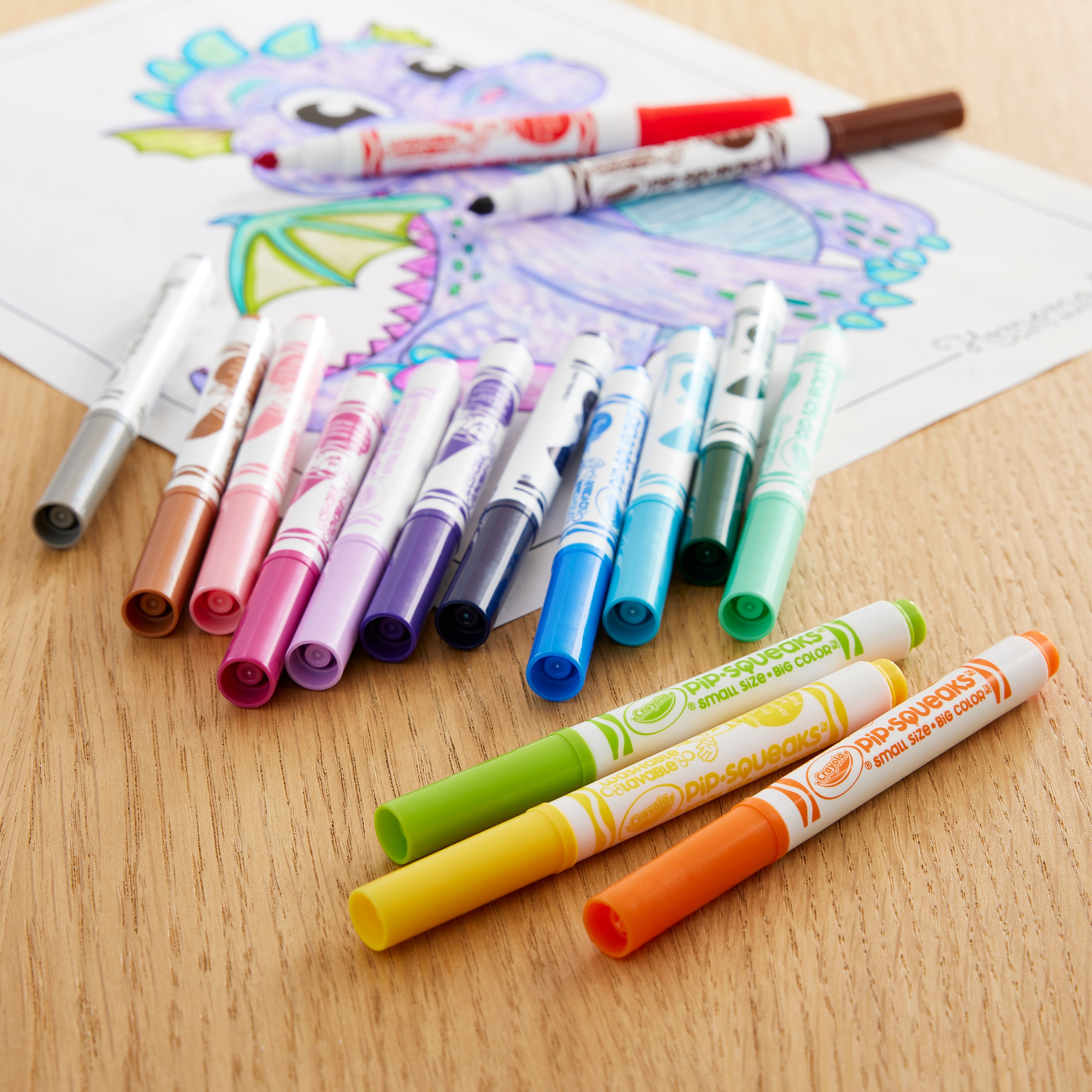 12 Packs: 16 ct. (192 total) Crayola® Pip-Squeaks™ Skinnies™ Washable Markers