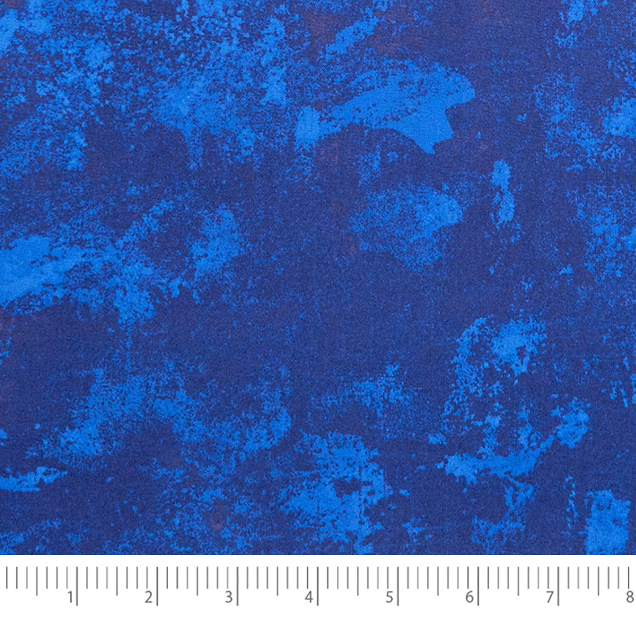 SINGER Dark Blue Grunge Blender Cotton Fabric