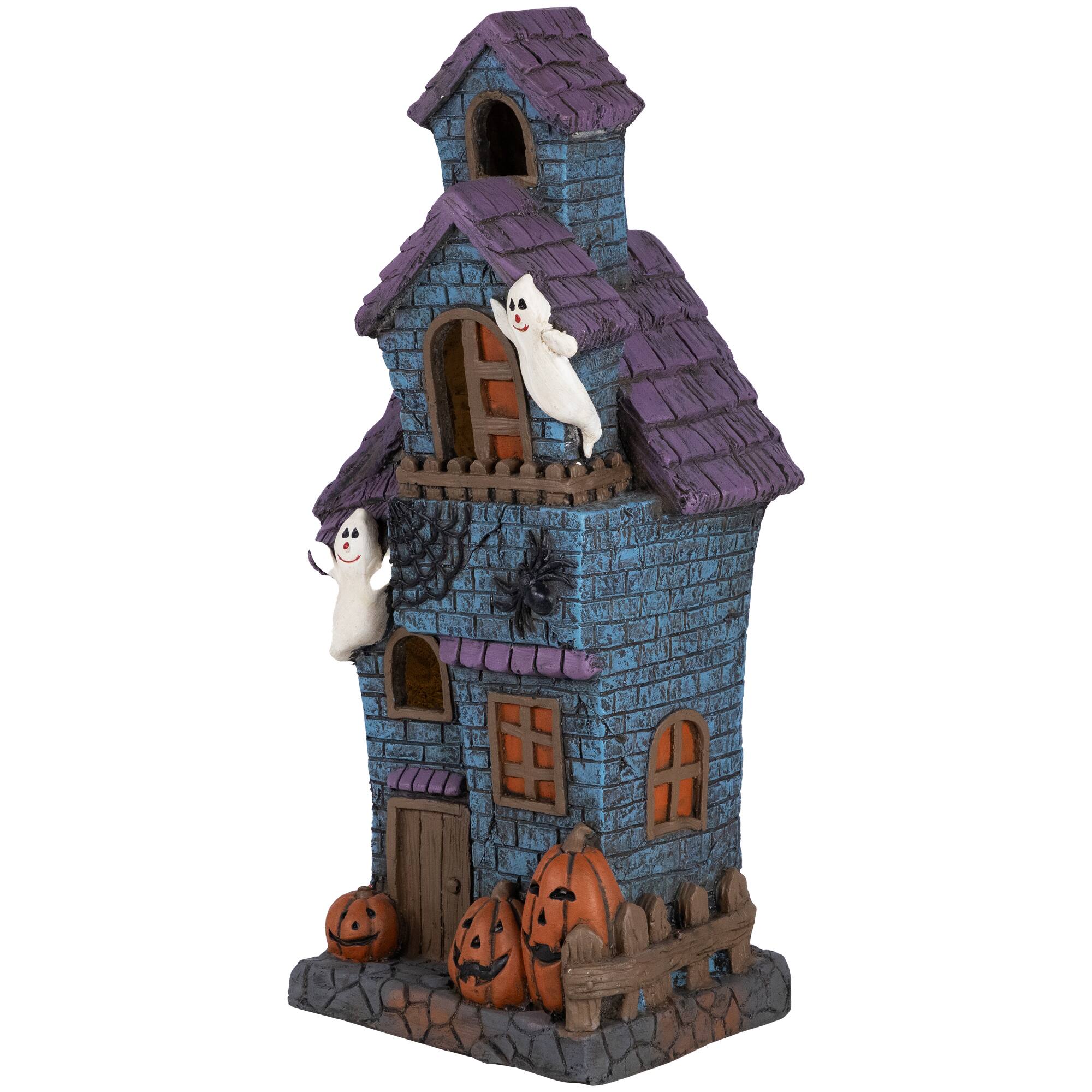 23" LED Haunted House with Ghosts Halloween Decoration