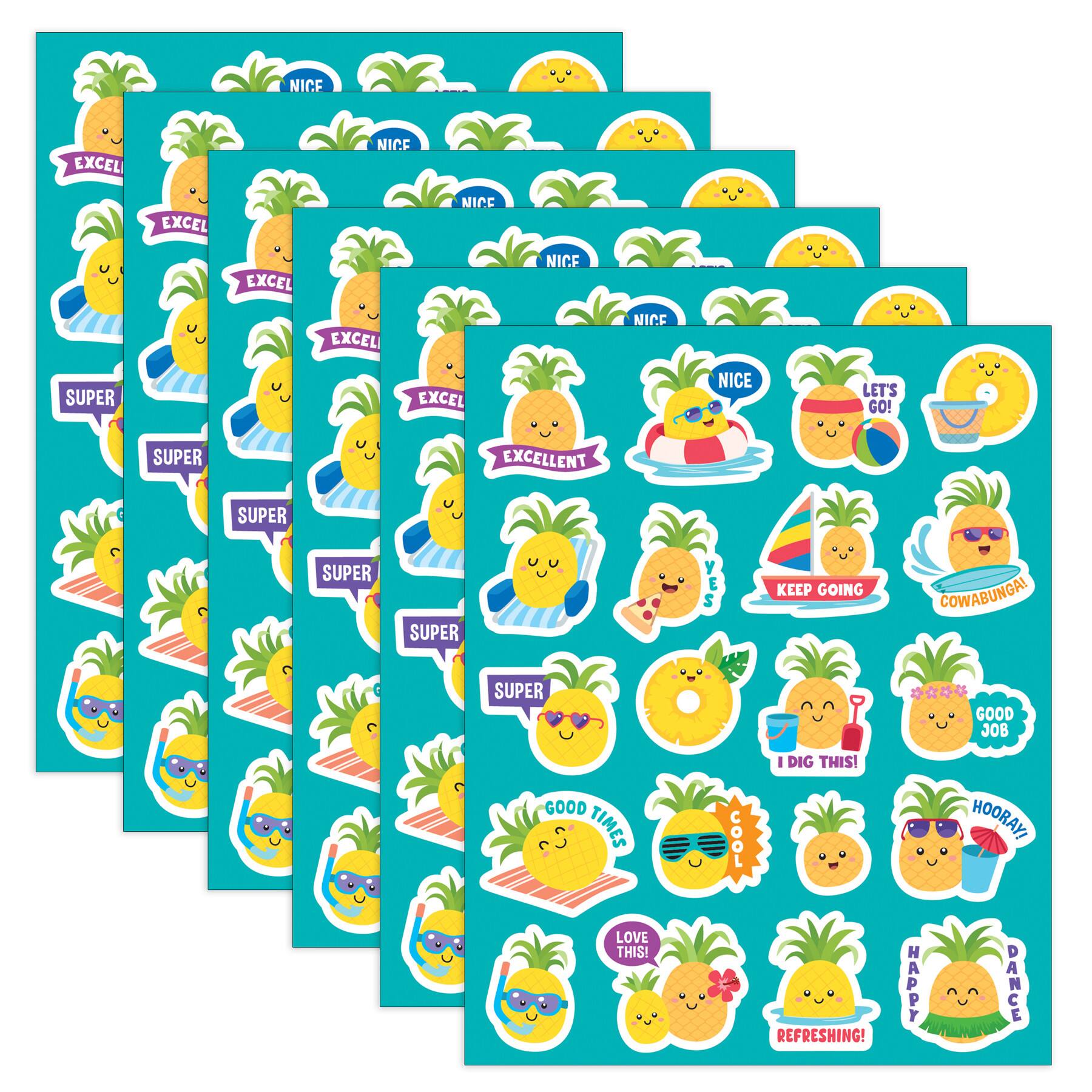 Teacher Created Resources® Pineapple Smelly Stickers, 6 Packs of 120