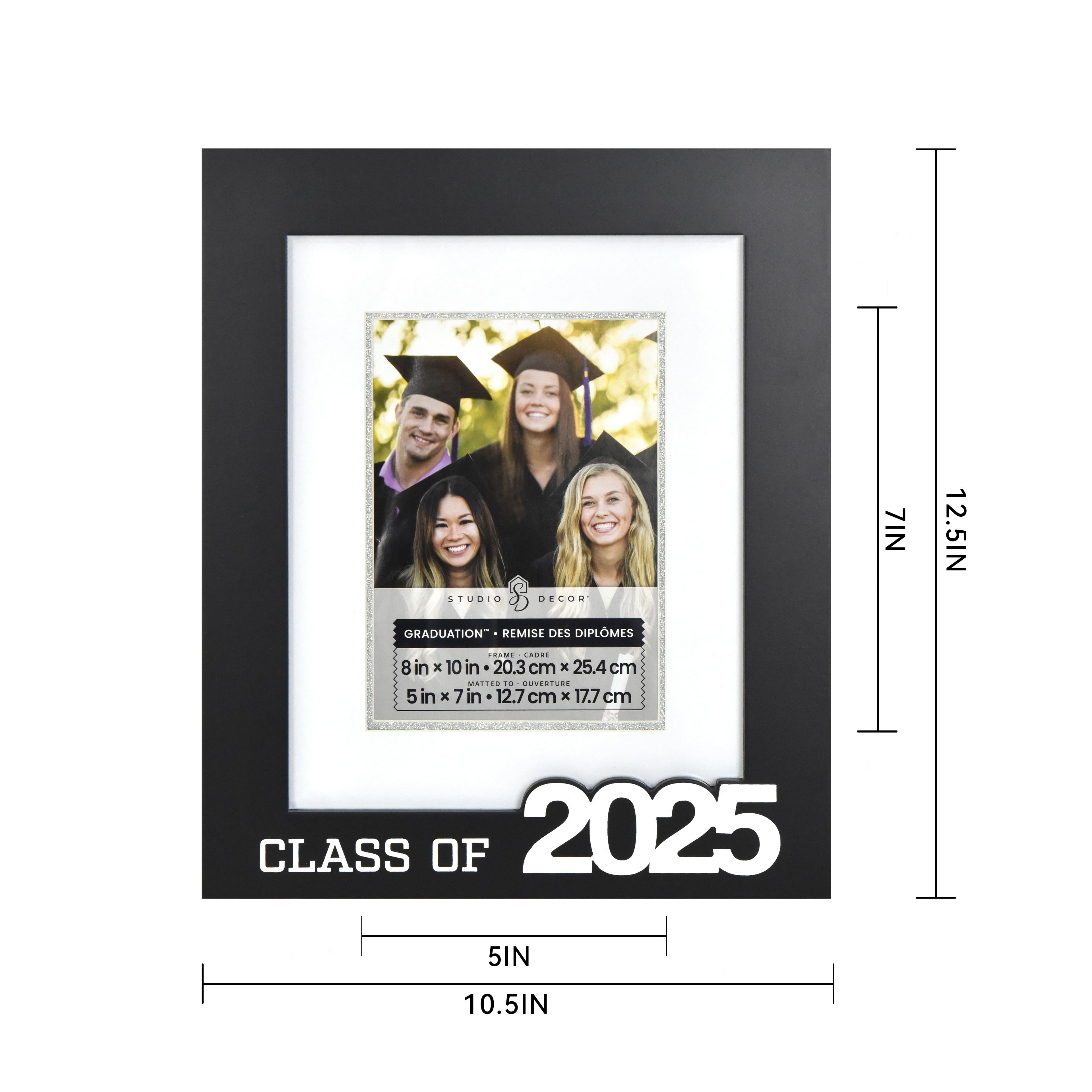 Graduation&#x2122; 5&#x22; x 7&#x22; Black Class of 2025 Frame with Mat by Studio D&#xE9;cor&#xAE;