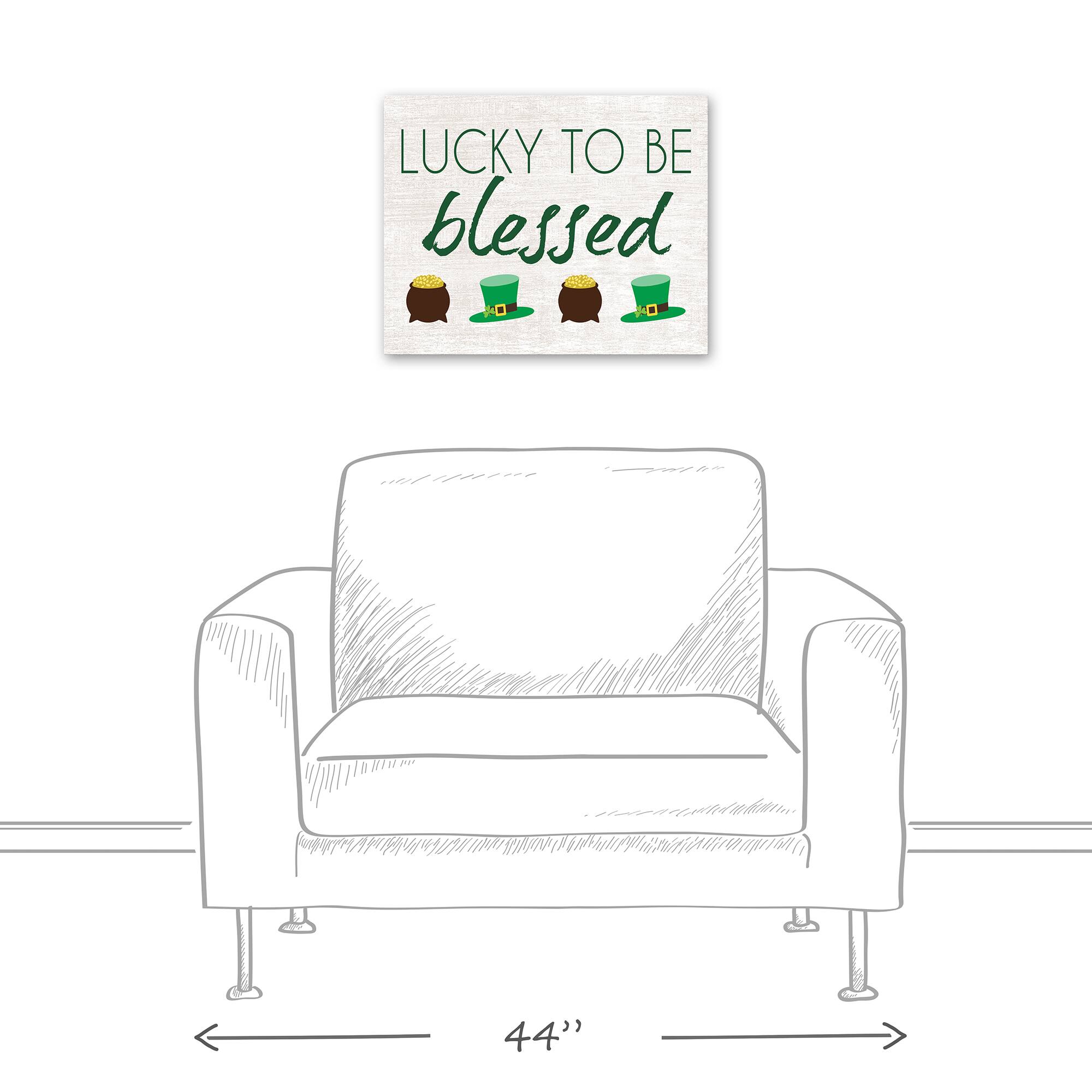 Lucky To Be Blessed 16&#x22; x 20&#x22; Canvas Wall Art