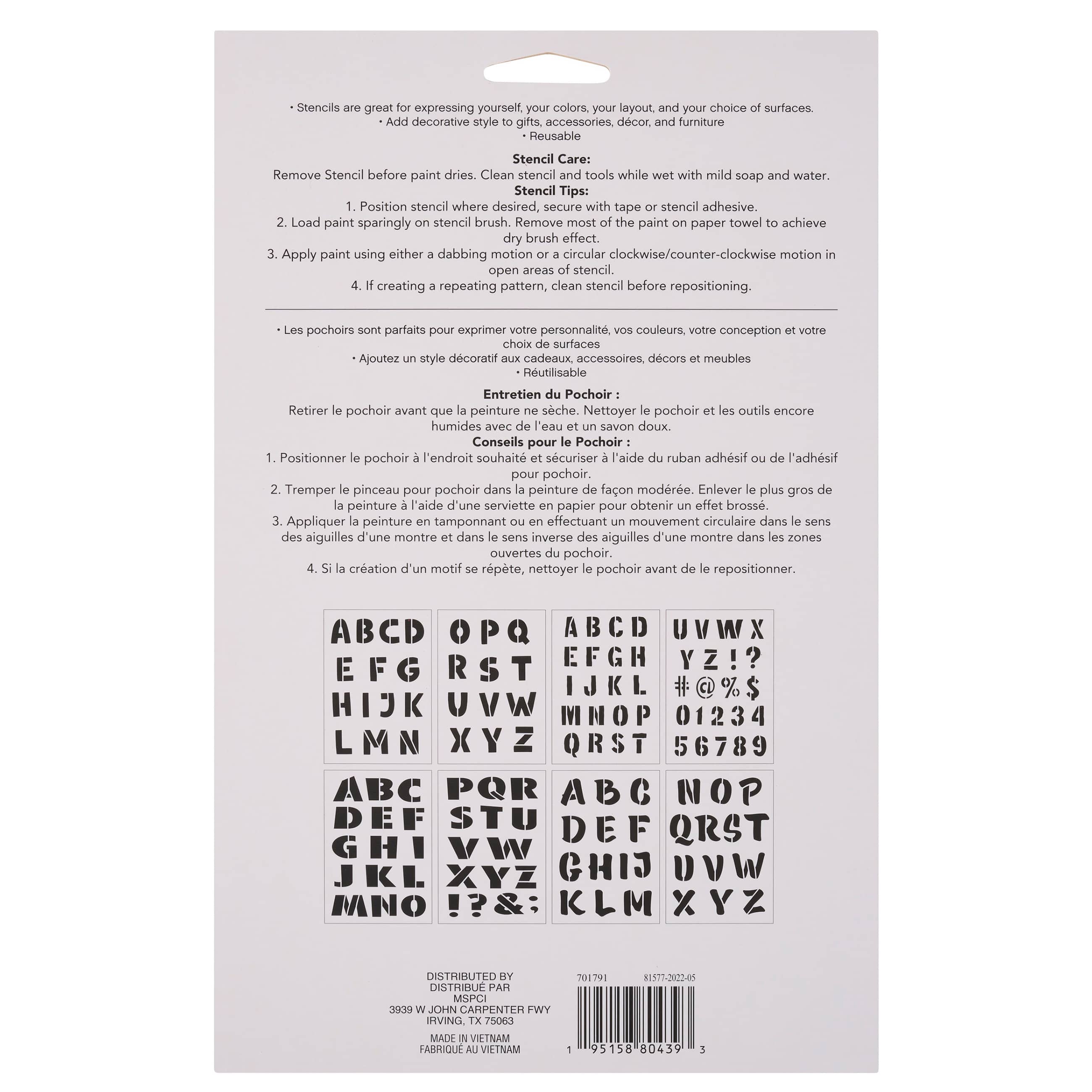 6 Pack: 1.5" Comic Book Alphabet Stencils by Craft Smart®