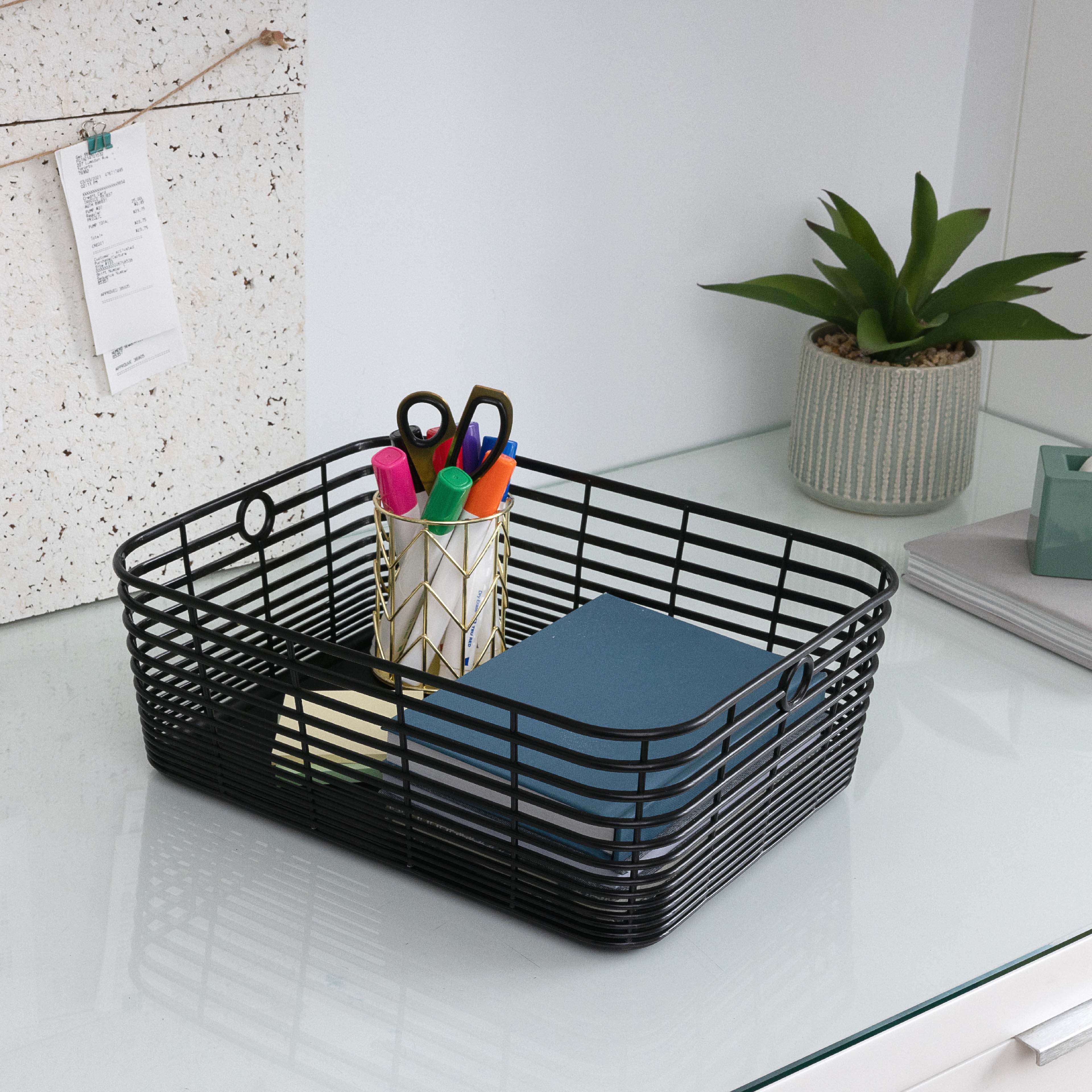 Curver&#xAE; Aria Medium Black Decorative Basket