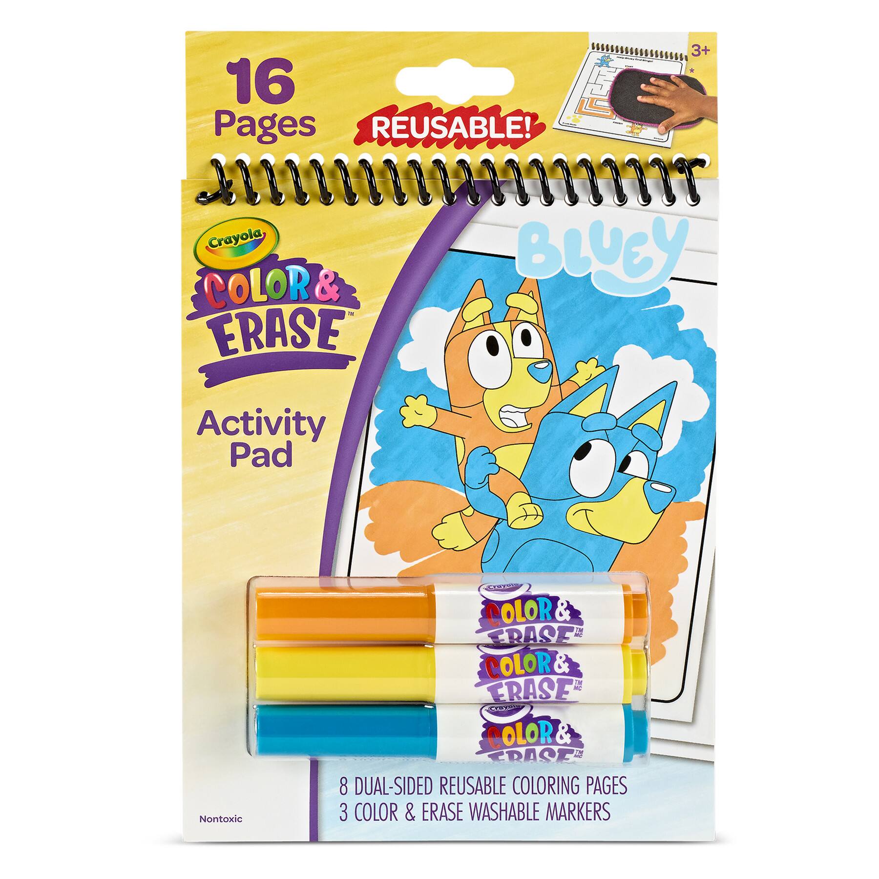 Crayola® Color & Erase Reusable Bluey Activity Pad, 3ct.