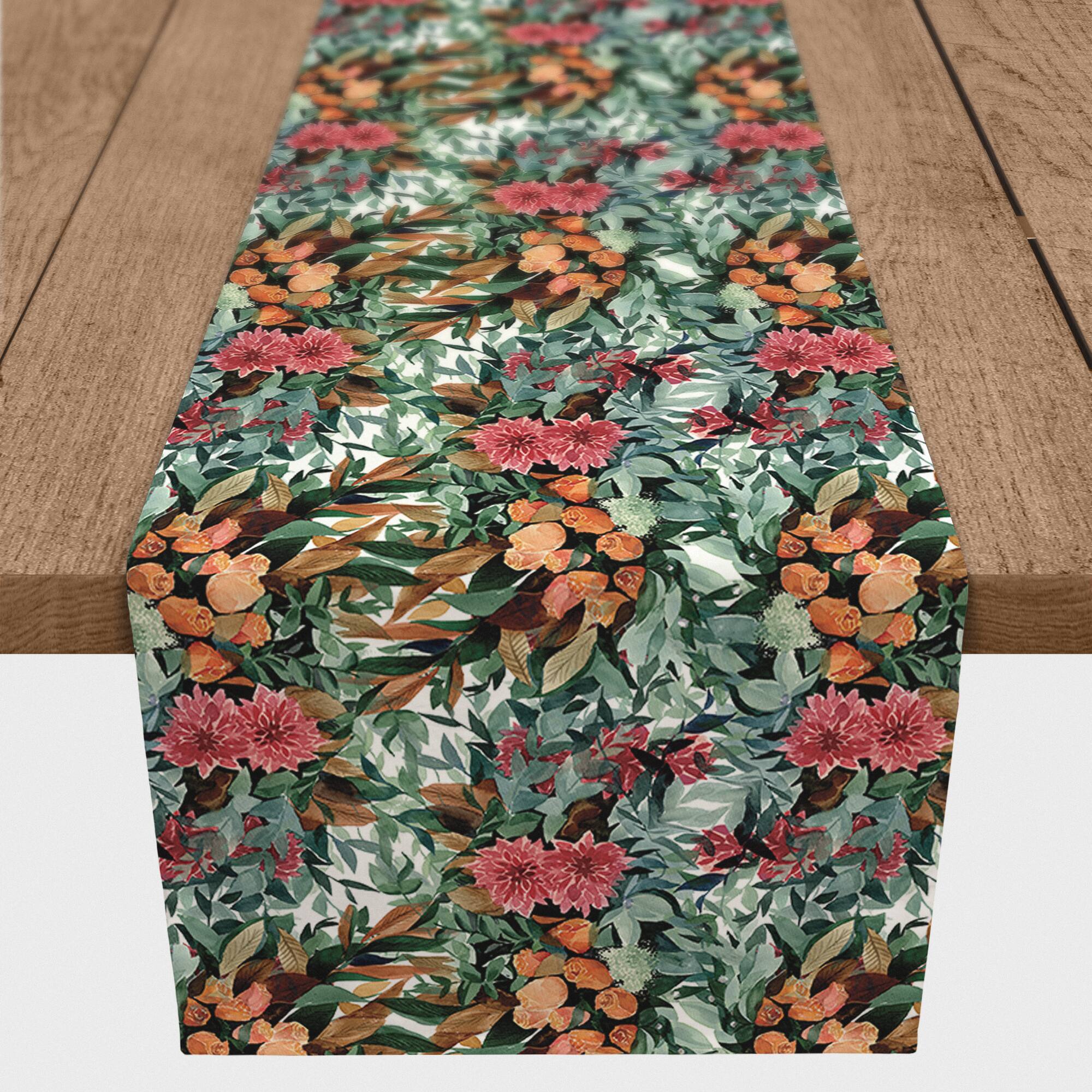 Warm & Cool Florals Indoor/Outdoor Table Runner