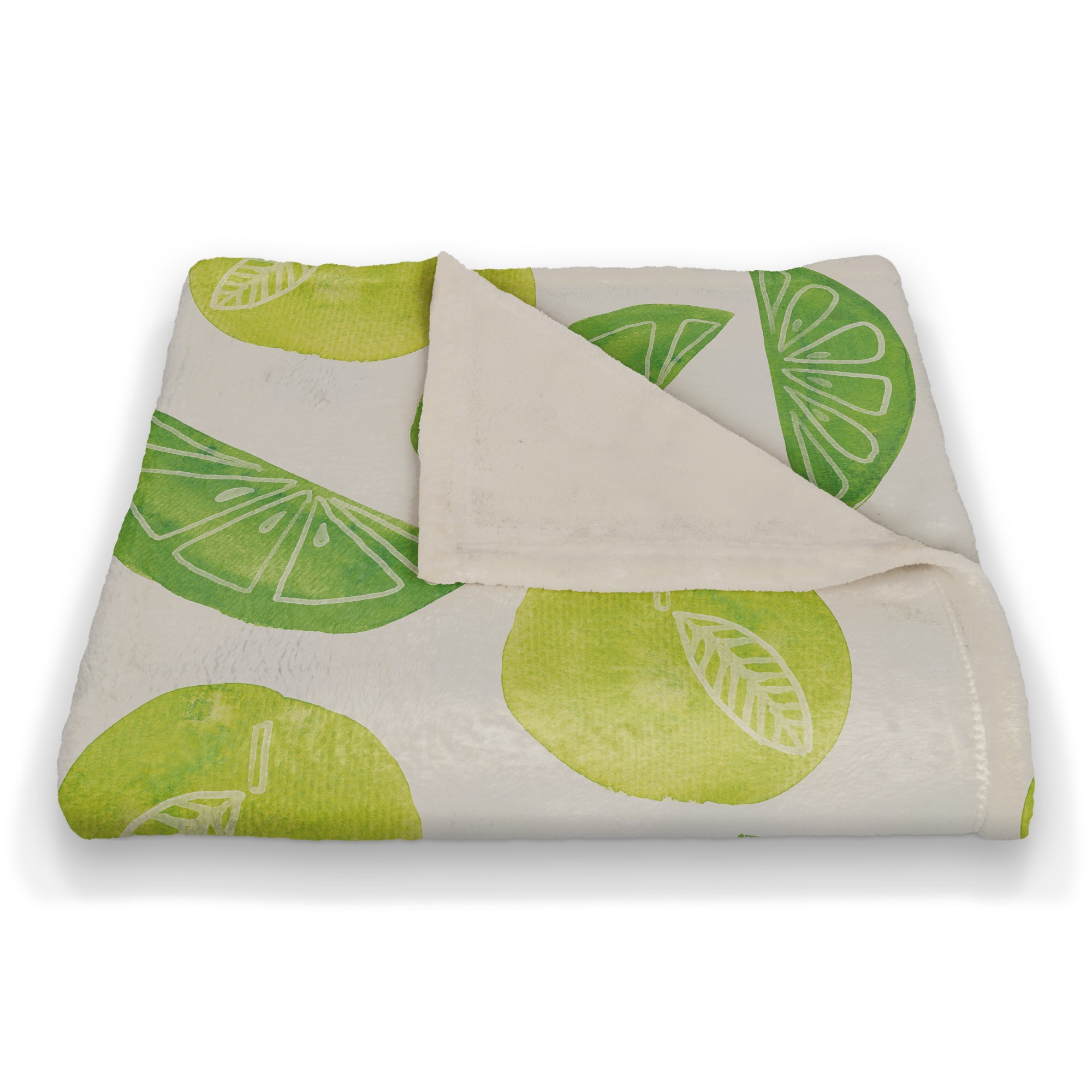 Lime Citrus Pattern 50&#x22; x 60&#x22; Coral Fleece Blanket