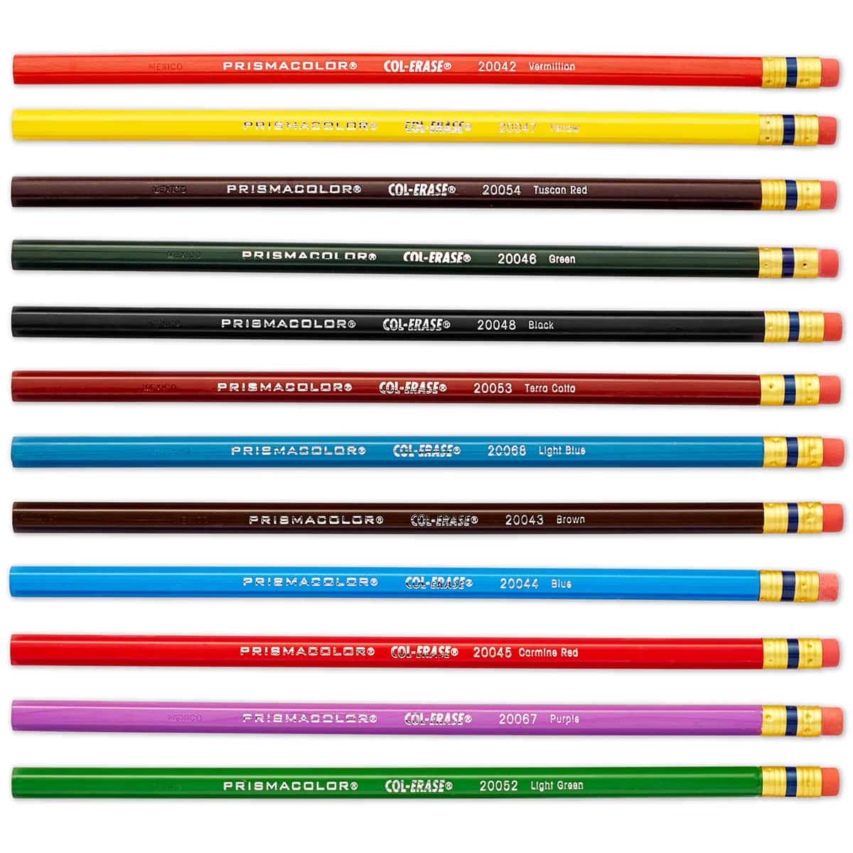 Prismacolor Premier® Col-Erase® 12 Piece Erasable Color Pencil Set