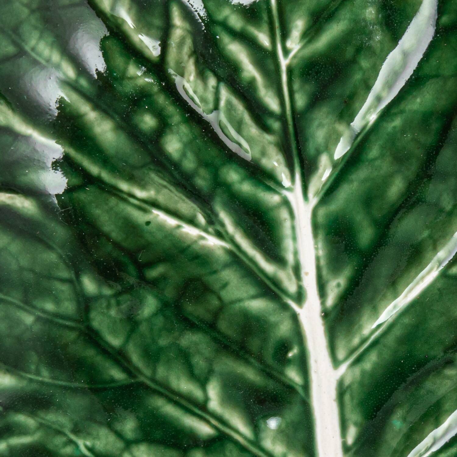 Hello Honey&#xAE; 9&#x22; Green Hand-Painted Embossed Stoneware Cabbage Bowls, 4ct.