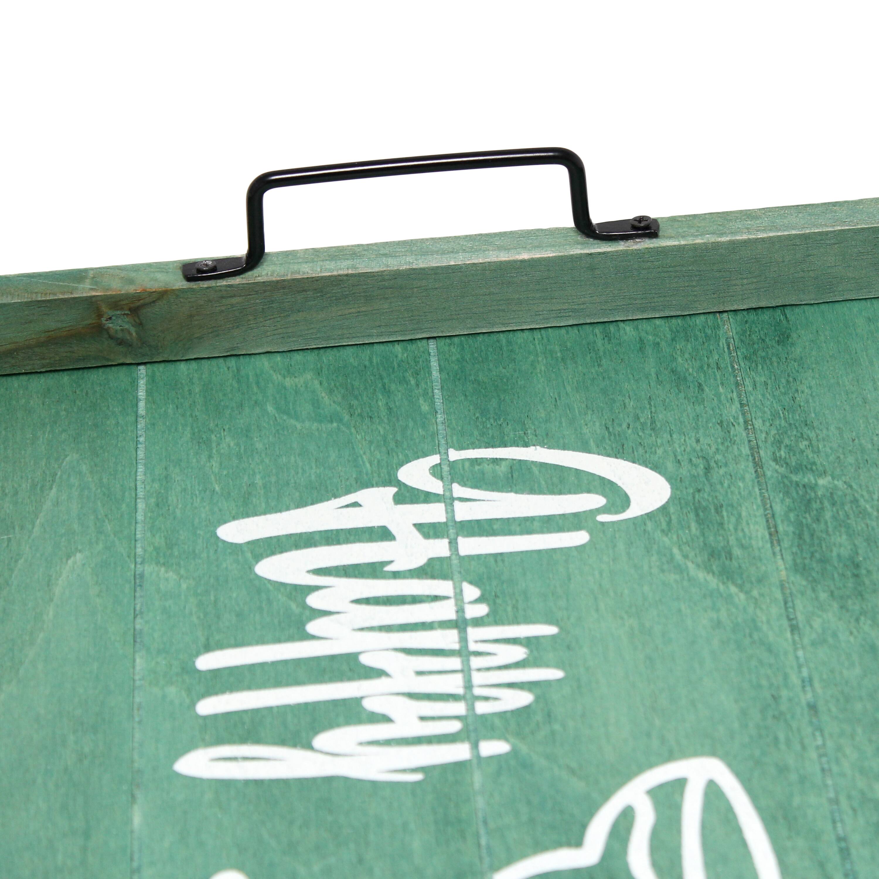 Elegant Designs&#x2122; 15.5&#x22; Happy Hour Serving Tray with Handles