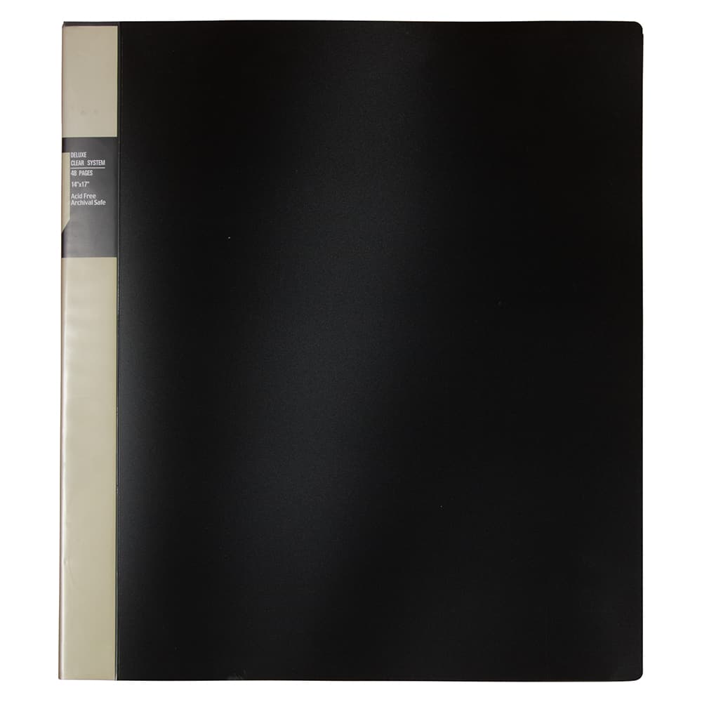 JAM Paper Black 14&#x22; x 17&#x22; Display Book with 24 Pages