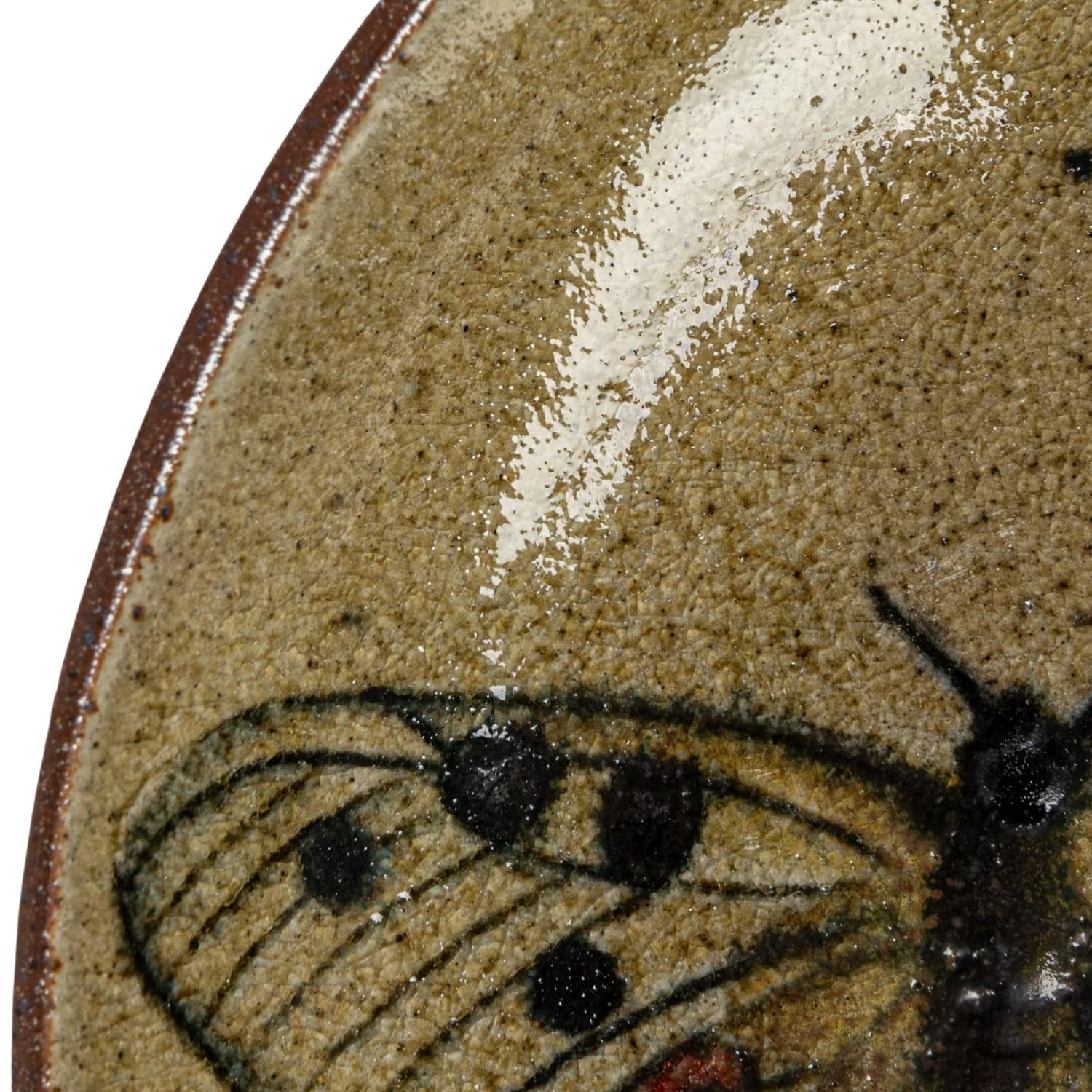 7&#x22; Insect &#x26; Bird Design Stoneware Bowl Set