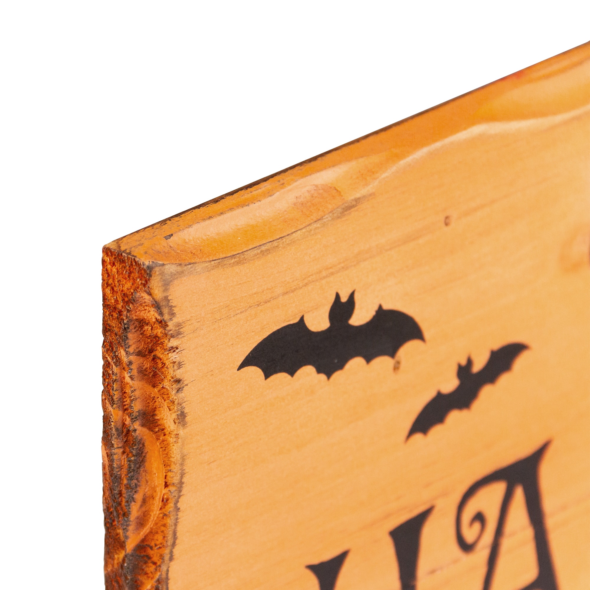 24&#x22; Wooden &#x27;Happy Halloween&#x27; Wall Sign with Bats