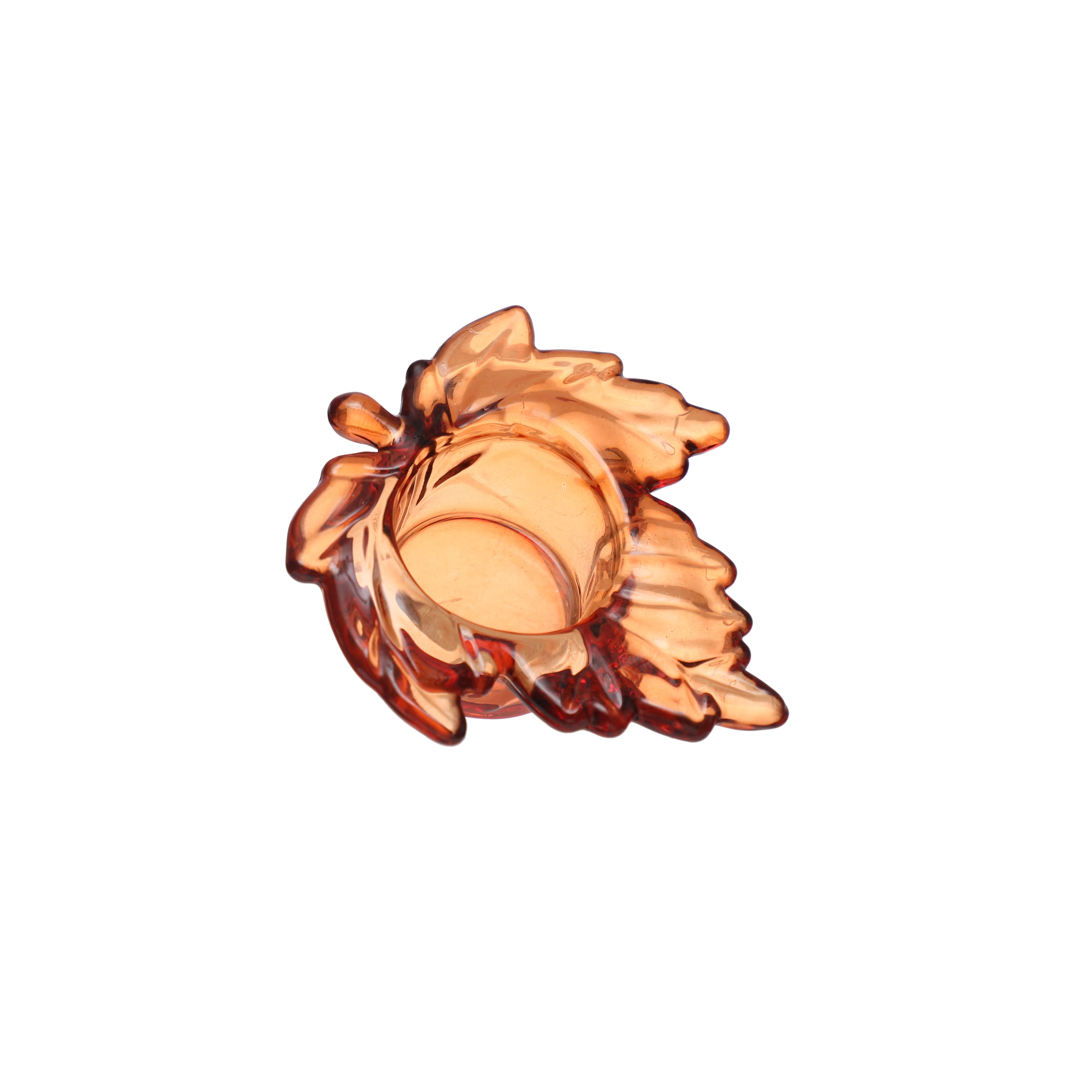 4&#x22; Glass Leaf Candle Holder by Ashland&#xAE;