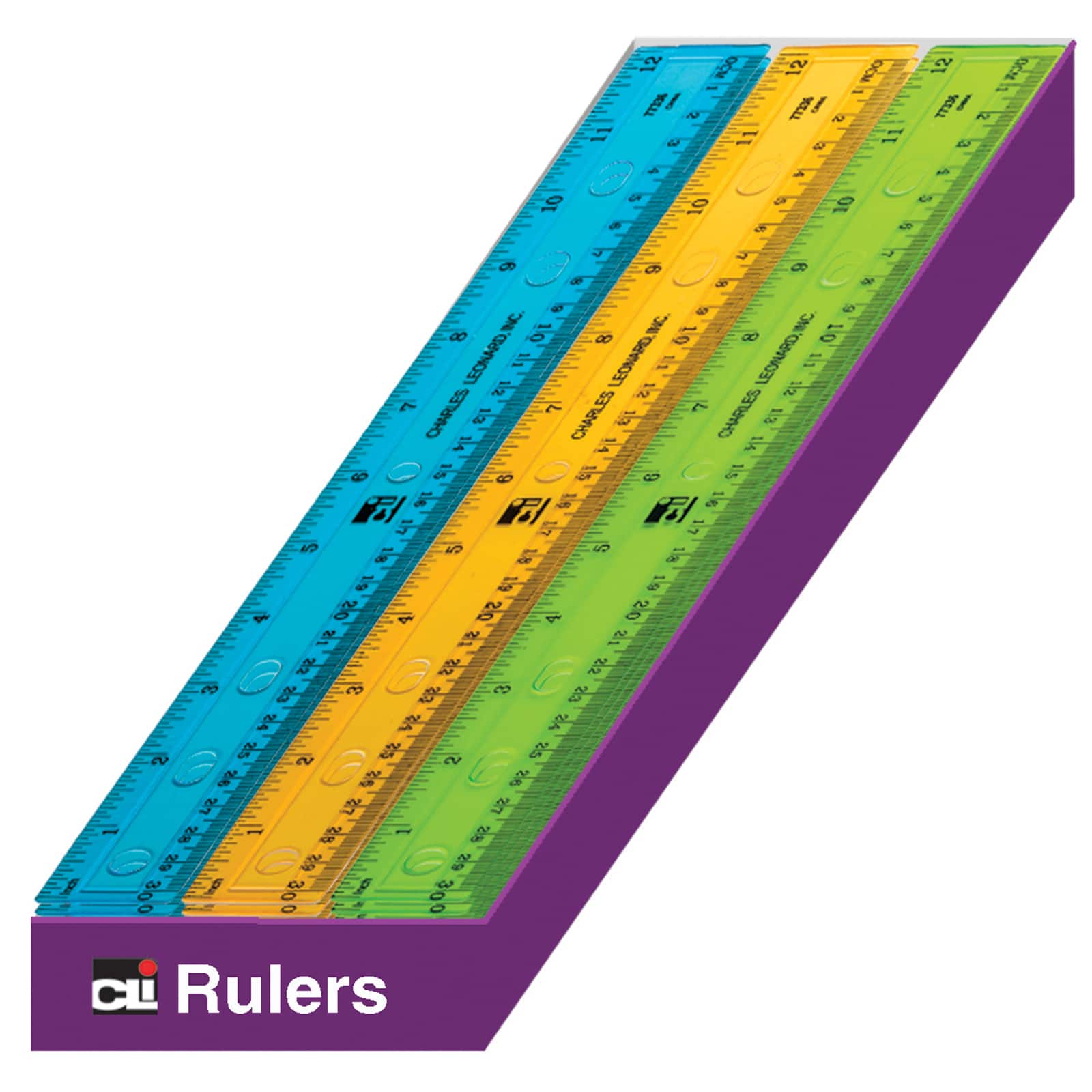  12 Inch Kids Ruler Clear Plastic Rulers for Kids