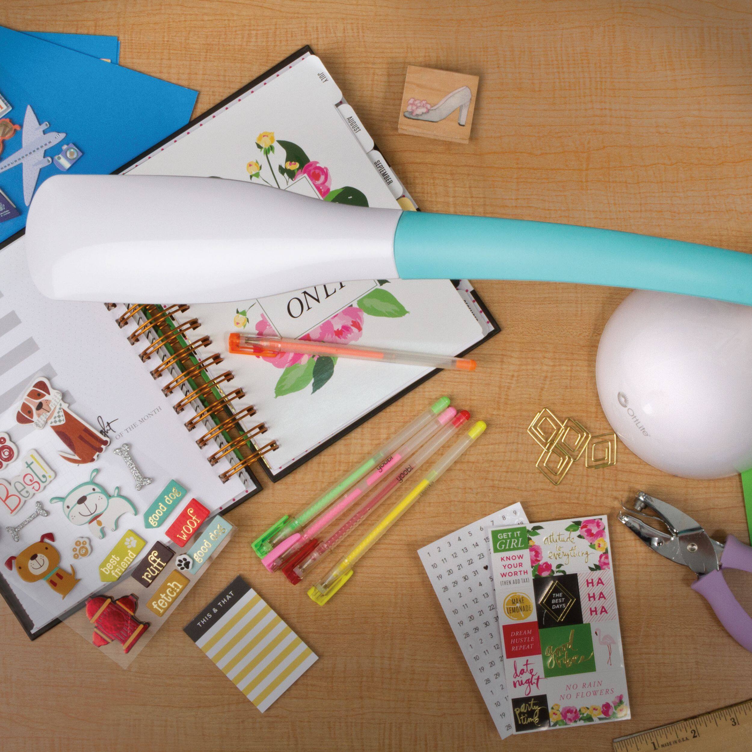 OttLite Creative Curves LED Desk Lamp with USB Port