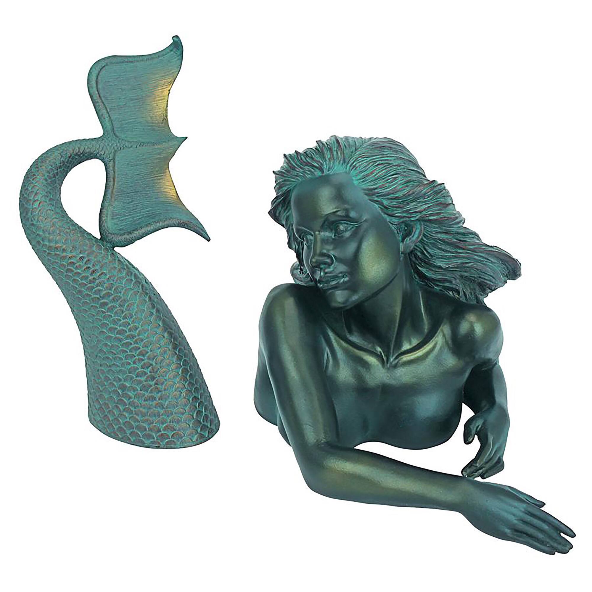 Design Toscano® 7" Meara the Mermaid Sculptural Garden Swimmer Statue