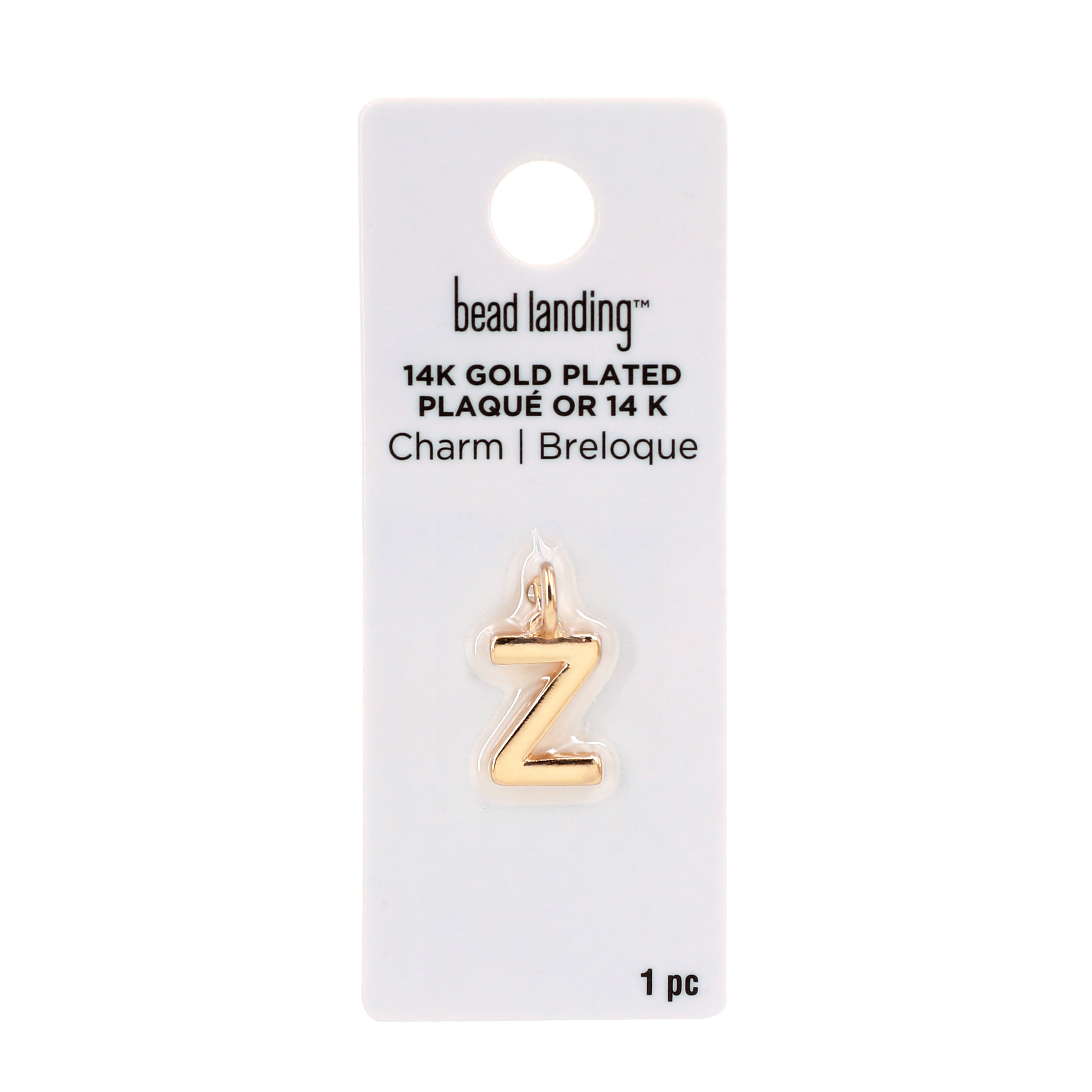 14K Gold Plated Letter Charm by Bead Landing&#x2122;