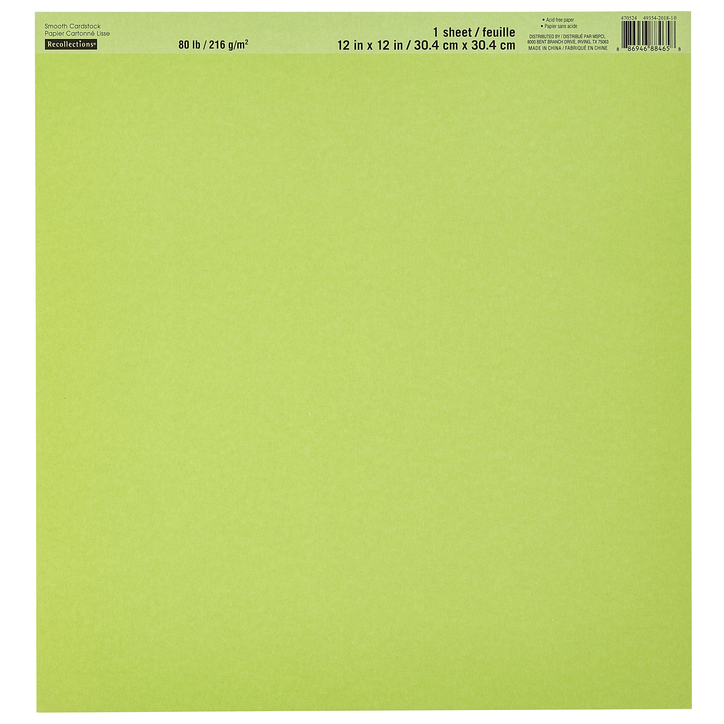 Smooth Solid Cardstock Paper by Recollections™, 12" x 12"