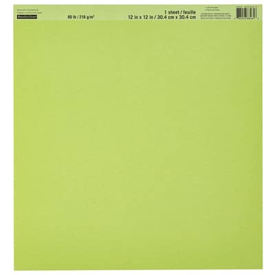 Light Green Smooth Cardstock Paper by Recollections®, 12" x 12" image