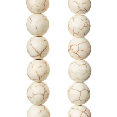 White Round Howlite Beads, 10mm by Bead Landing™ image