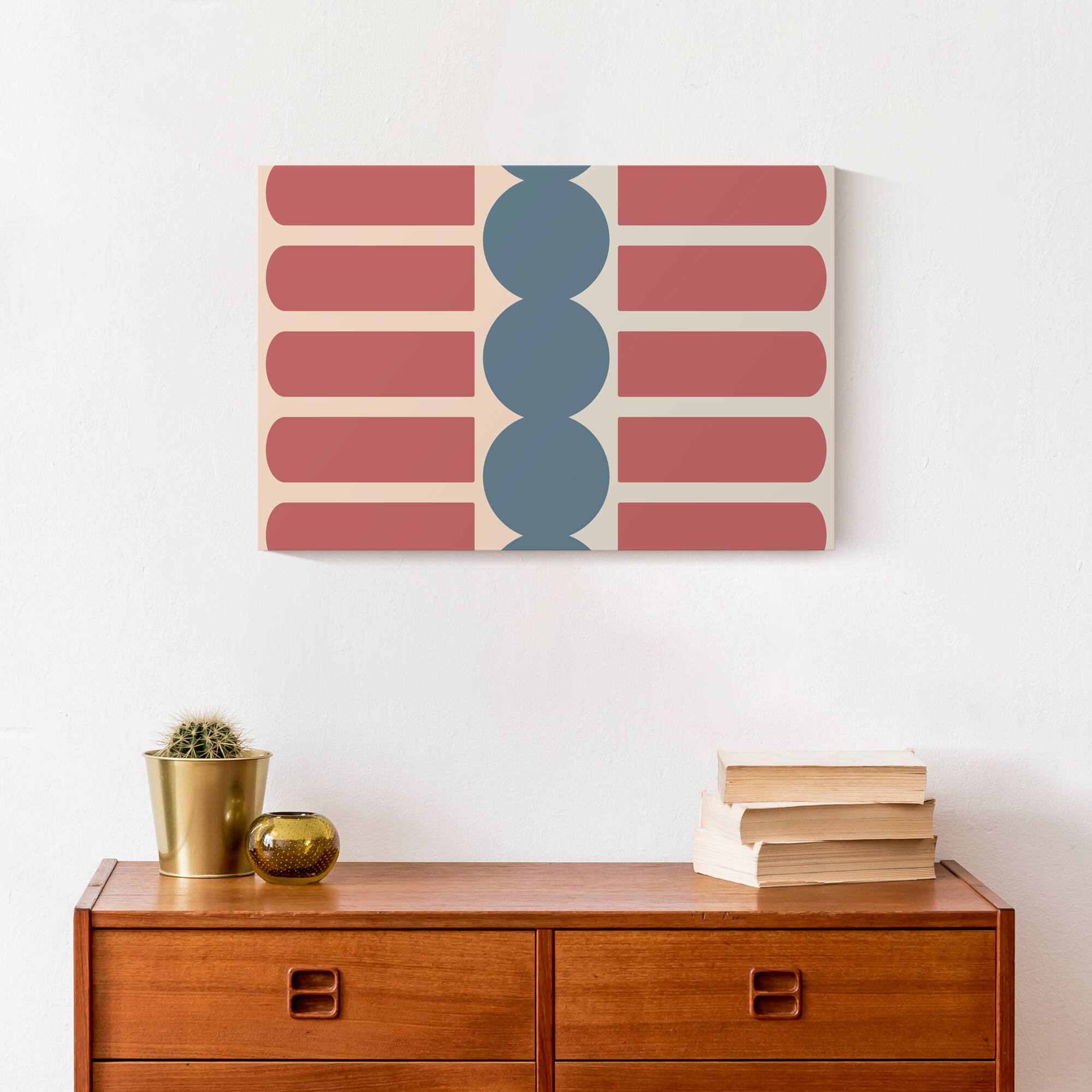 Retro Circle Pattern Canvas Wall Art