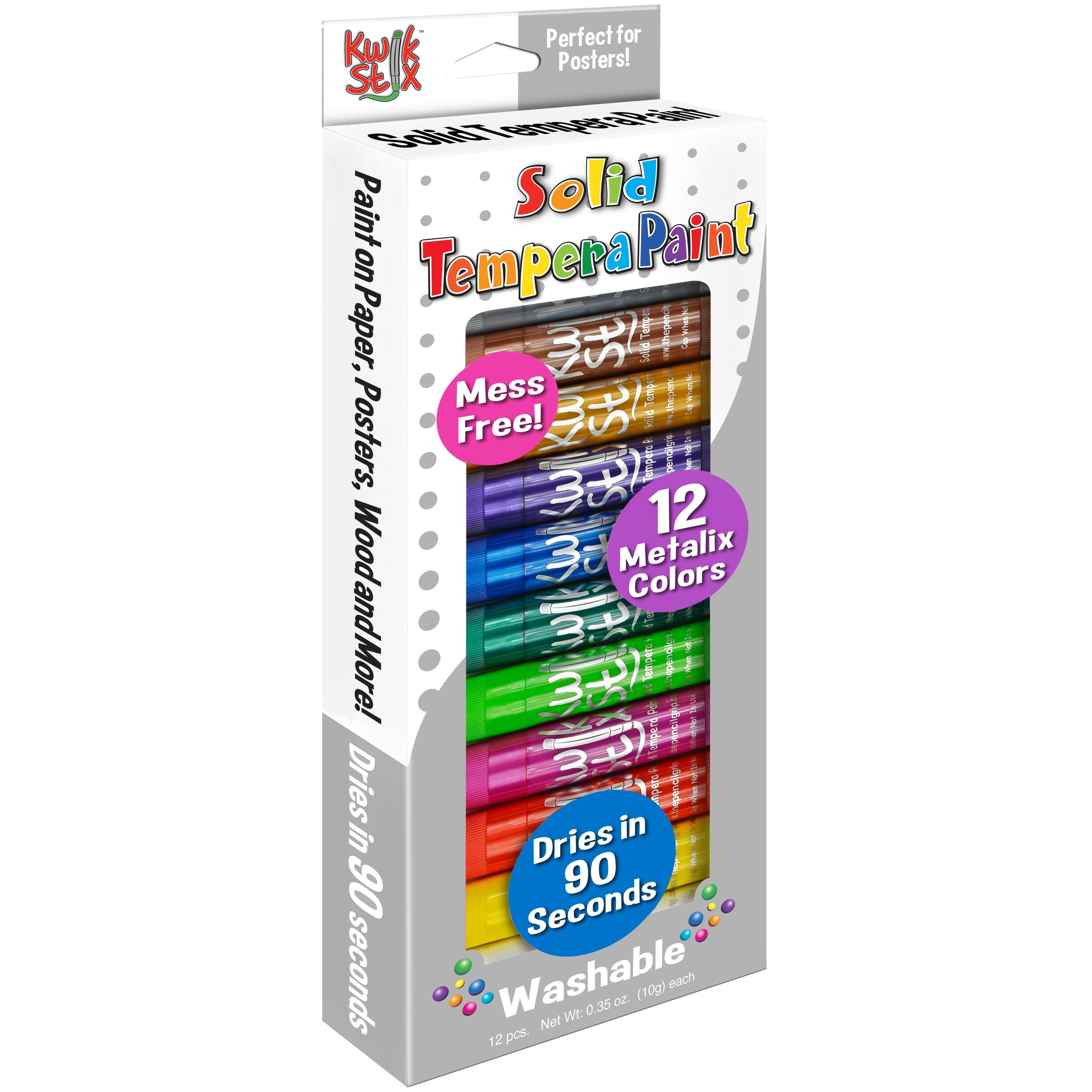 Kwik Stix&#x2122; Metalix 12 Color Paint Tempera Set