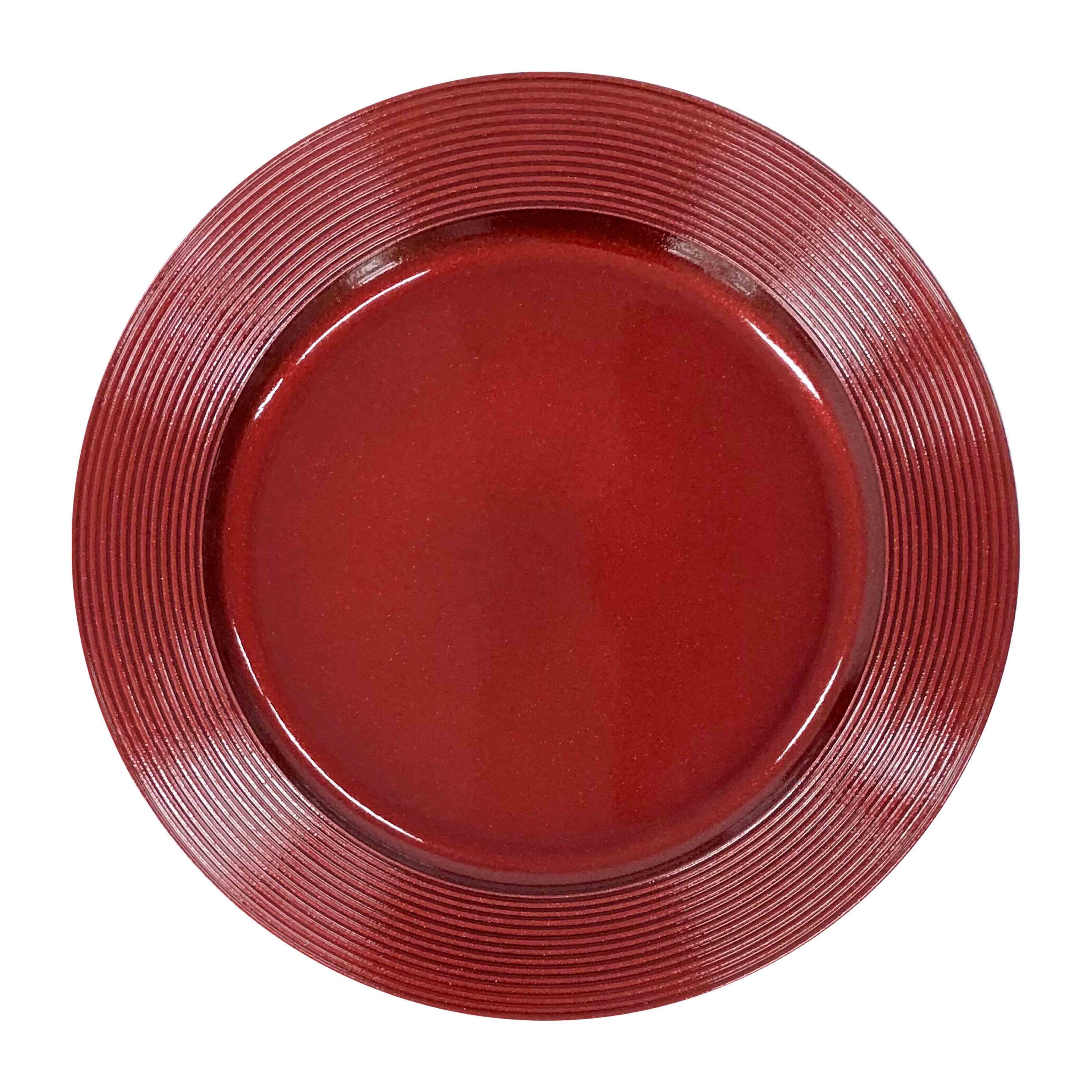 Red Glitter Beaded Charger Plate by Ashland® Michaels