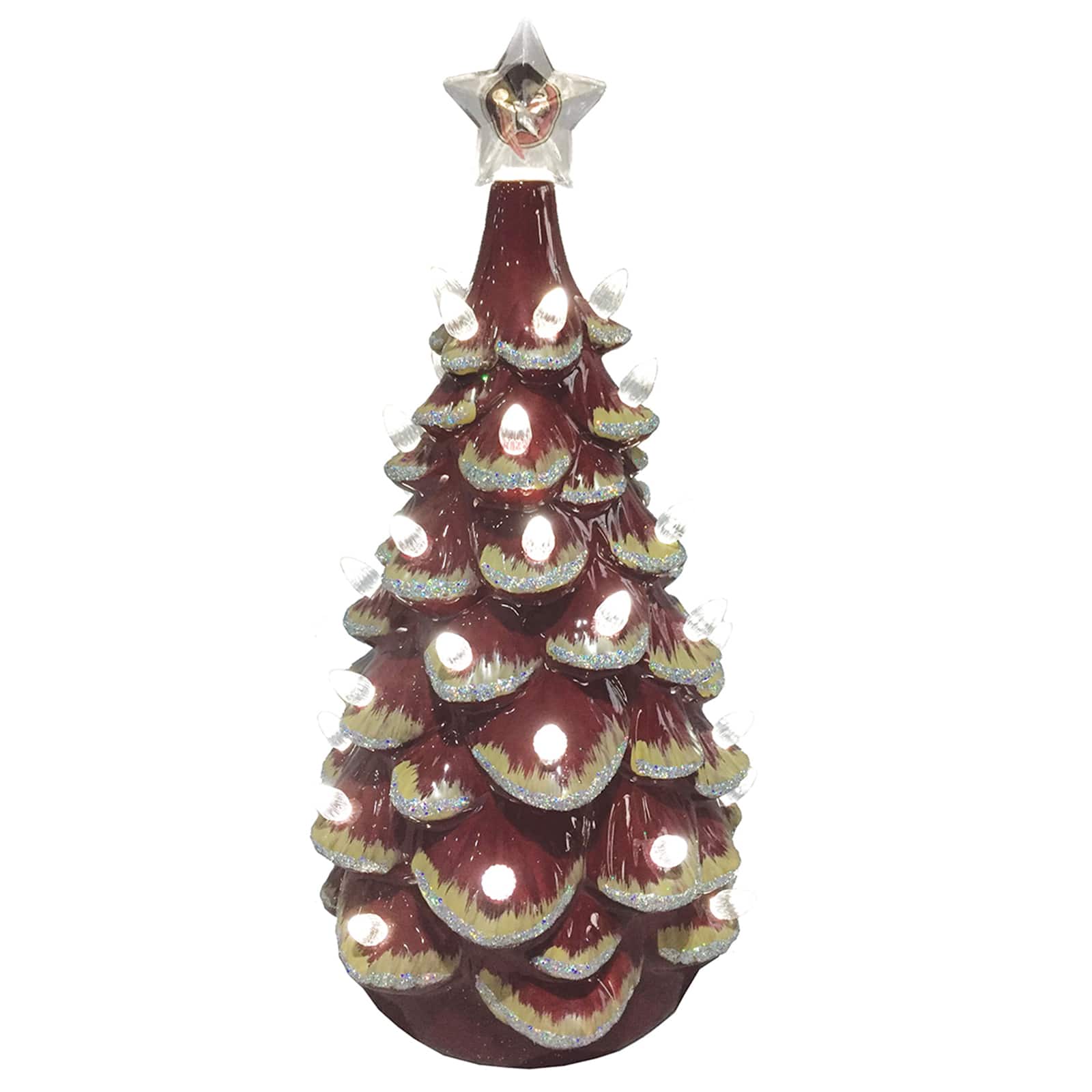 Santa&#x27;s Workshop 14&#x22; NCAA College Team Ceramic LED Christmas Tree