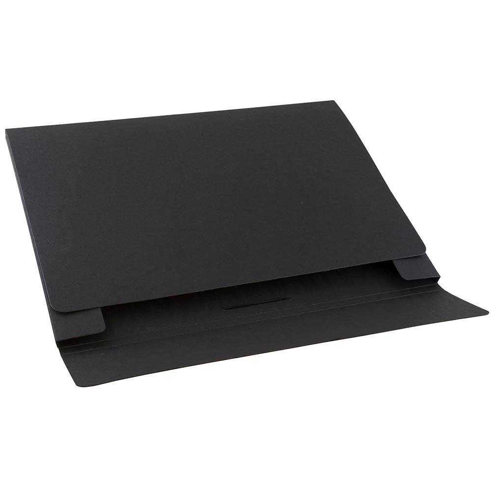 JAM Paper Black Kraft Portfolio with Elastic Closure 11&#x22; x 15&#x22;