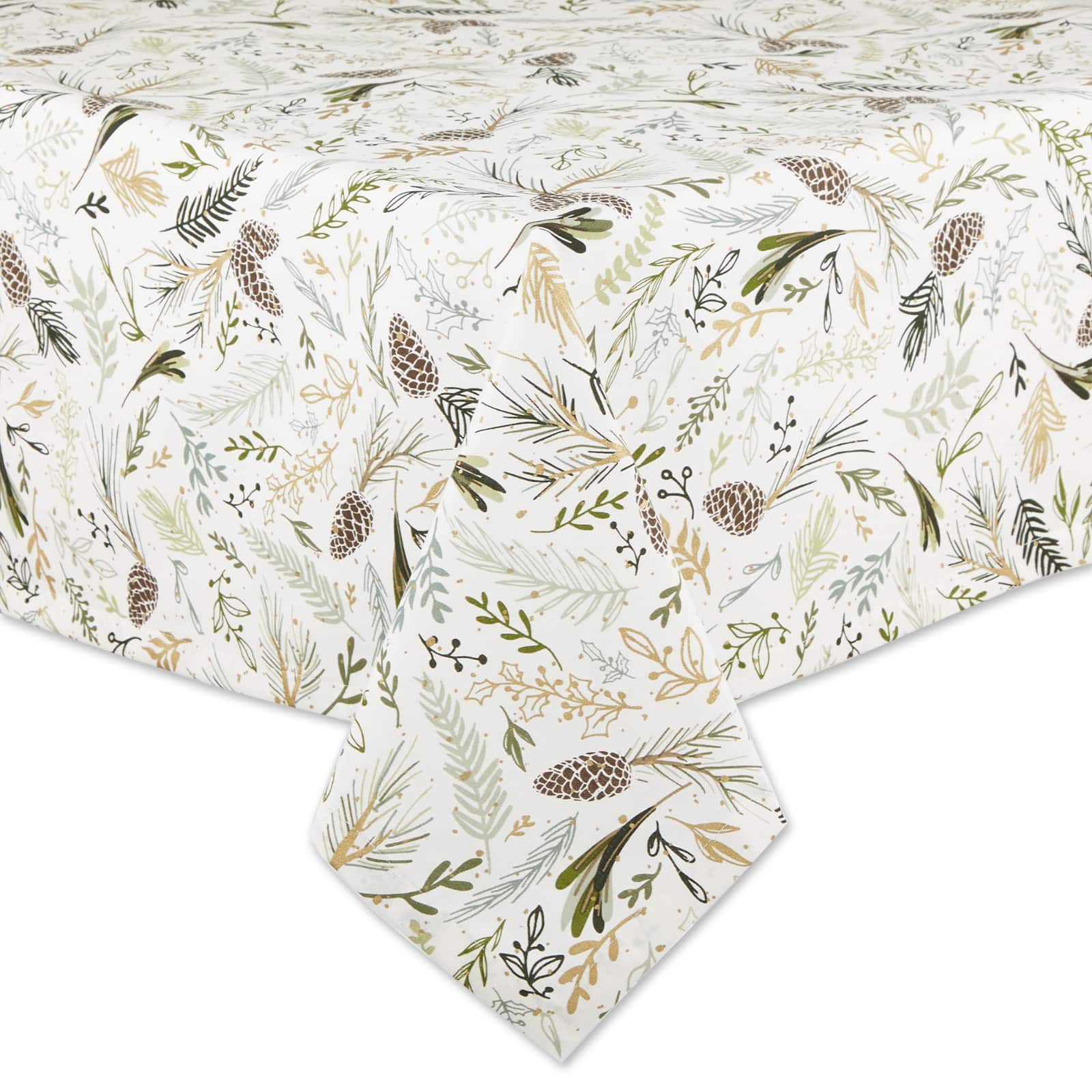 Sparkle Sprigs Printed Tablecloth, 60&#x22; x 84&#x22;