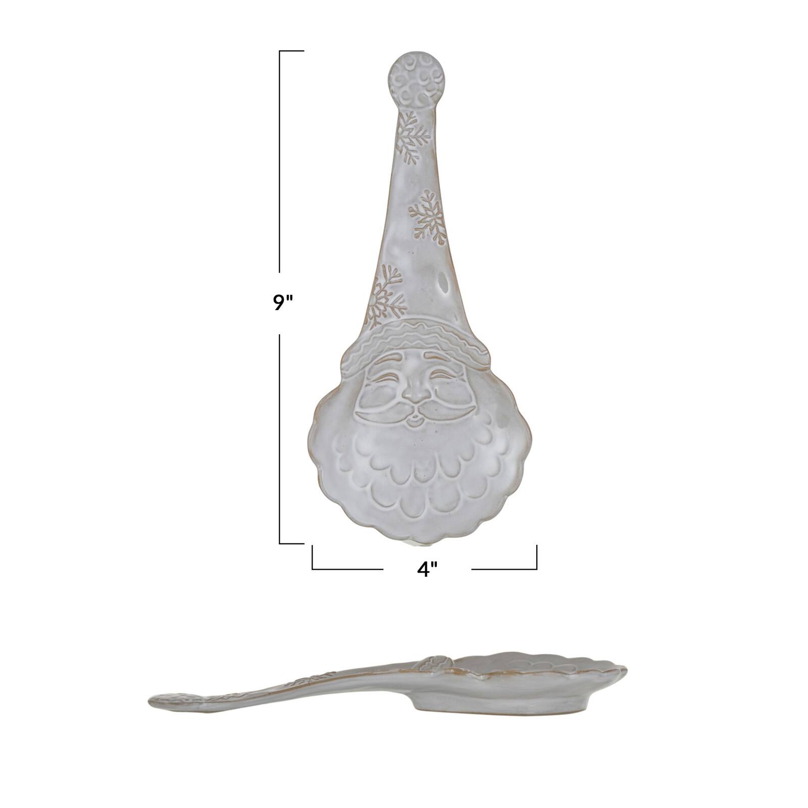 Hello Honey&#xAE; 9&#x22; Stoneware Santa Spoon Rest